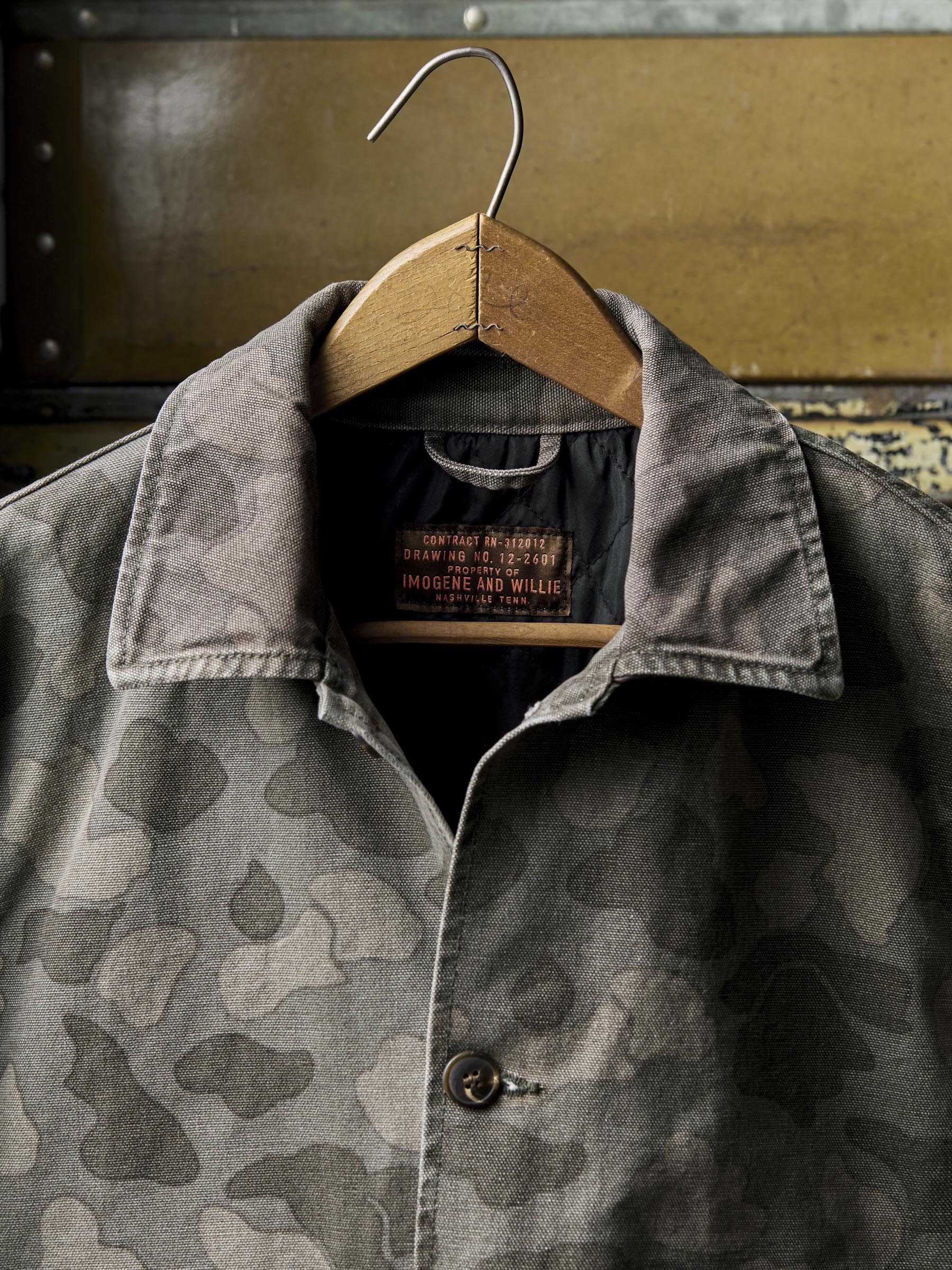 quilt lined canvas chore coat in camo - Image 3