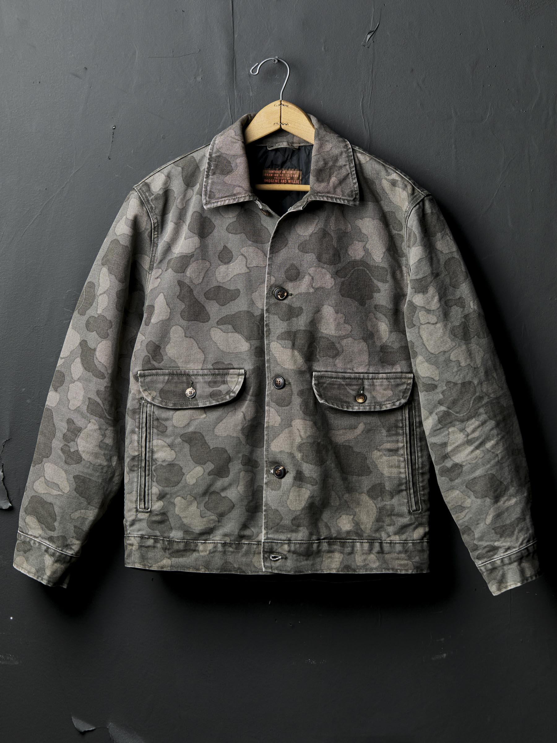 quilt lined canvas chore coat in camo - Image 8