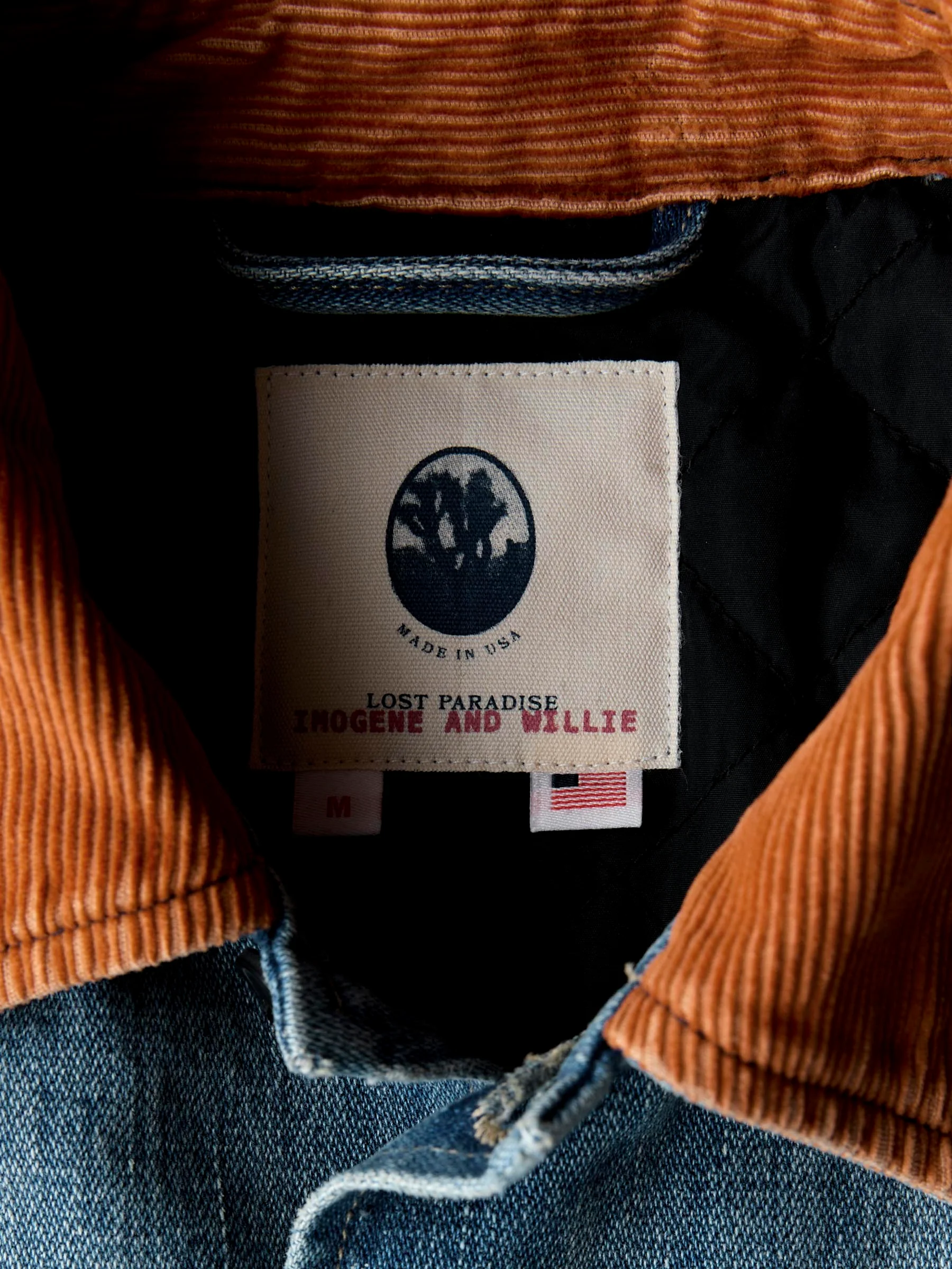 quilt lined washed denim chore coat - Image 8