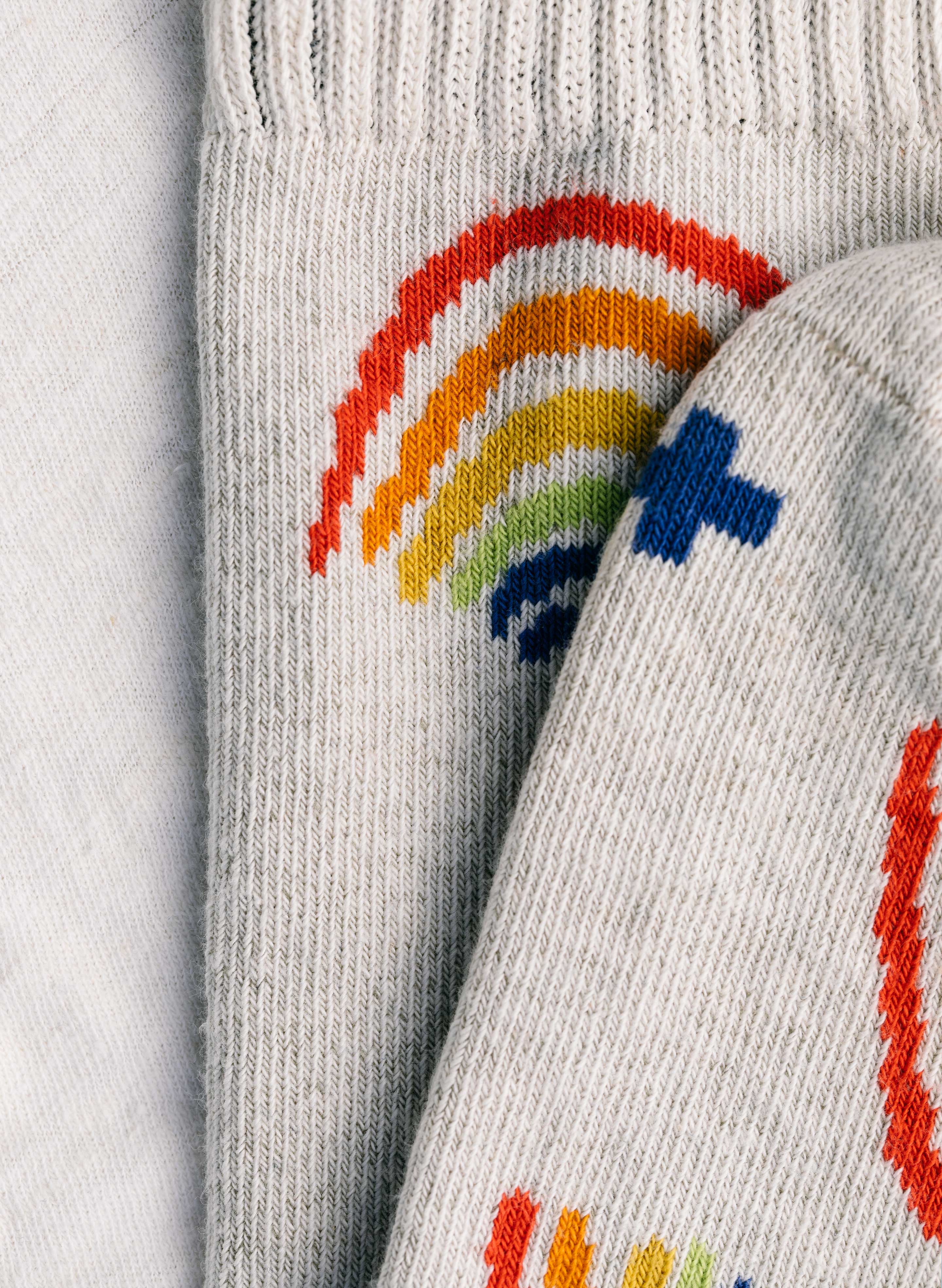 rainbow sock in natural - Image 5