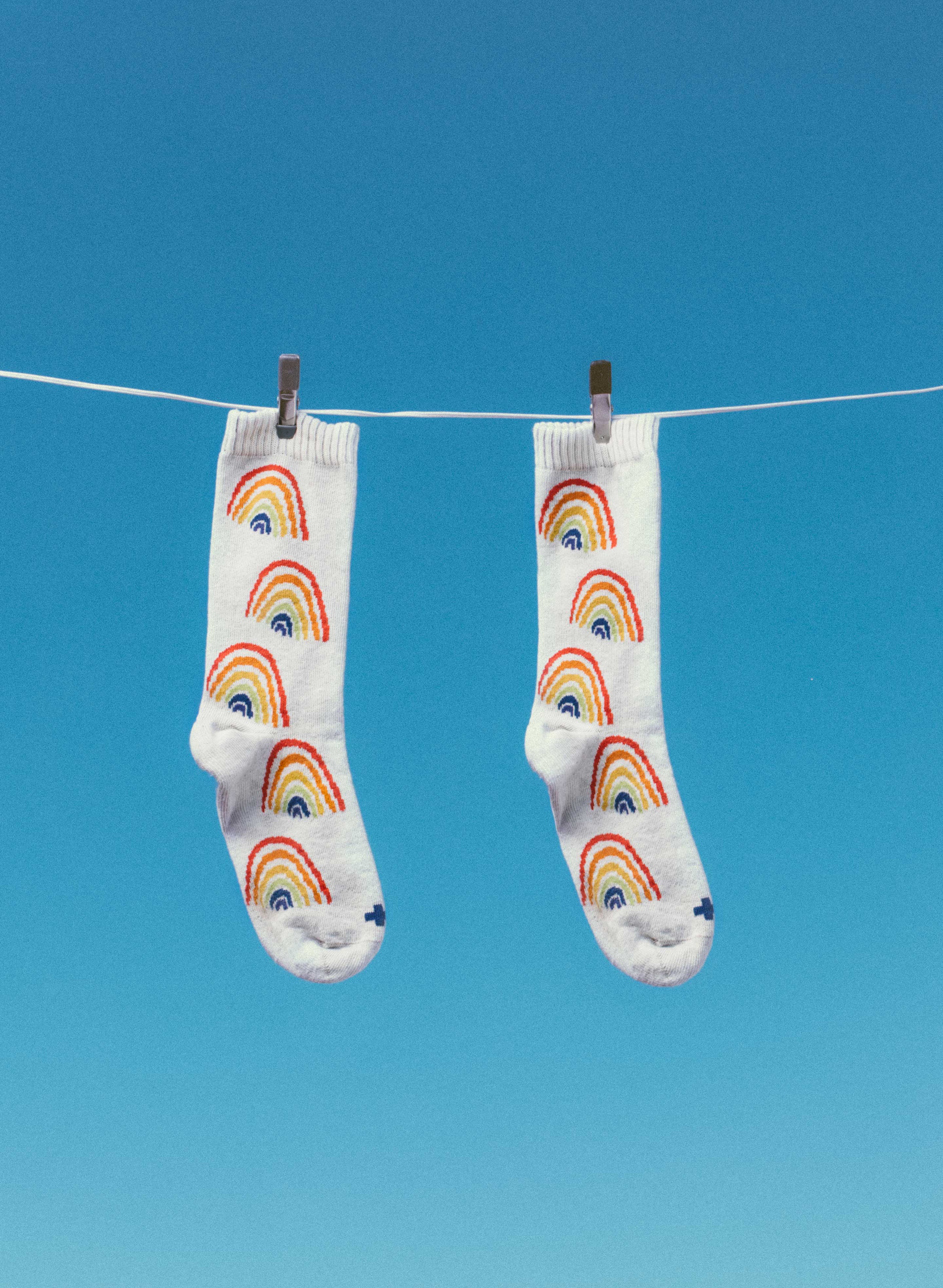 rainbow sock in natural - Image 6