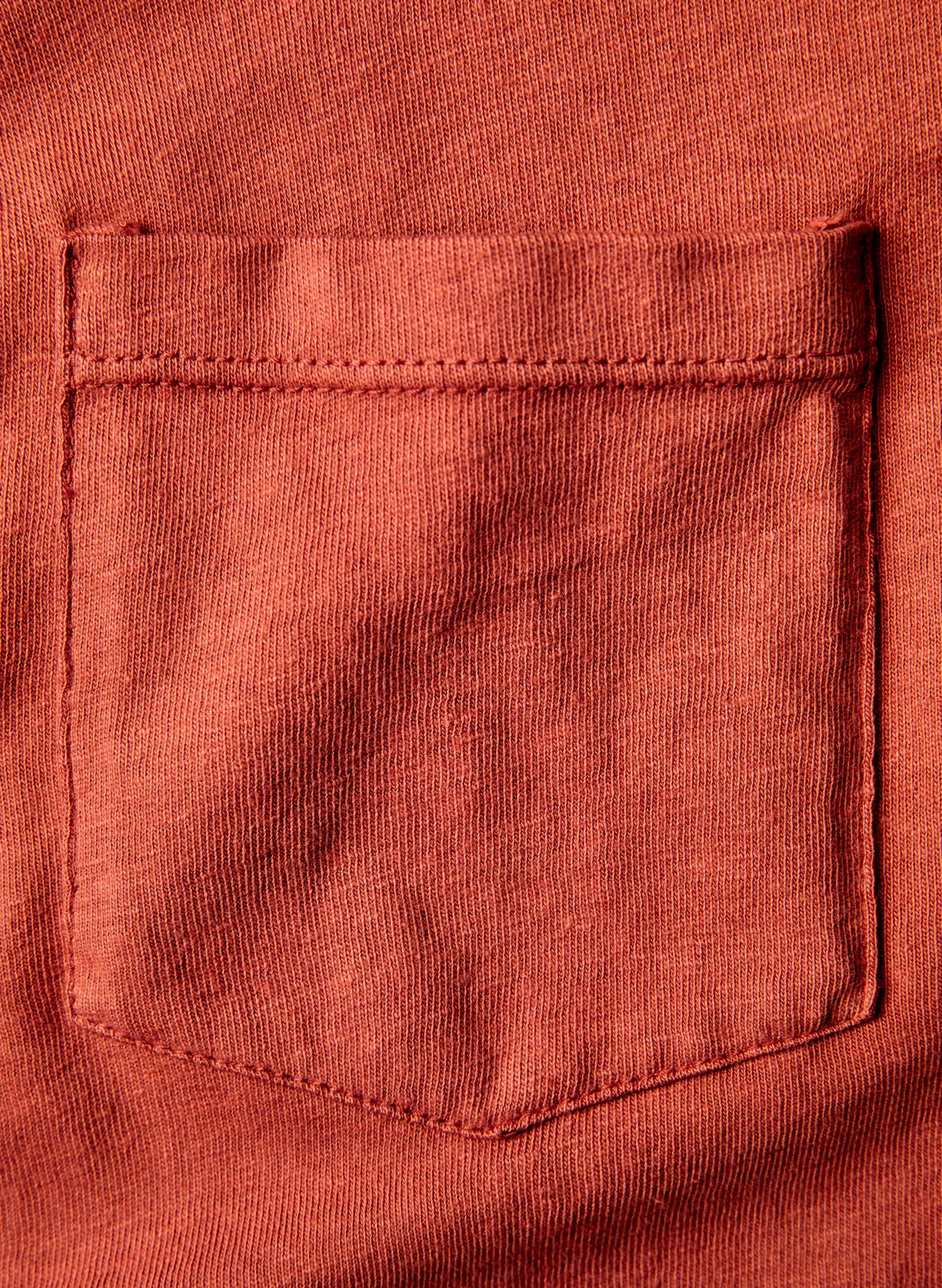 rust knit pocket tee - Image 5