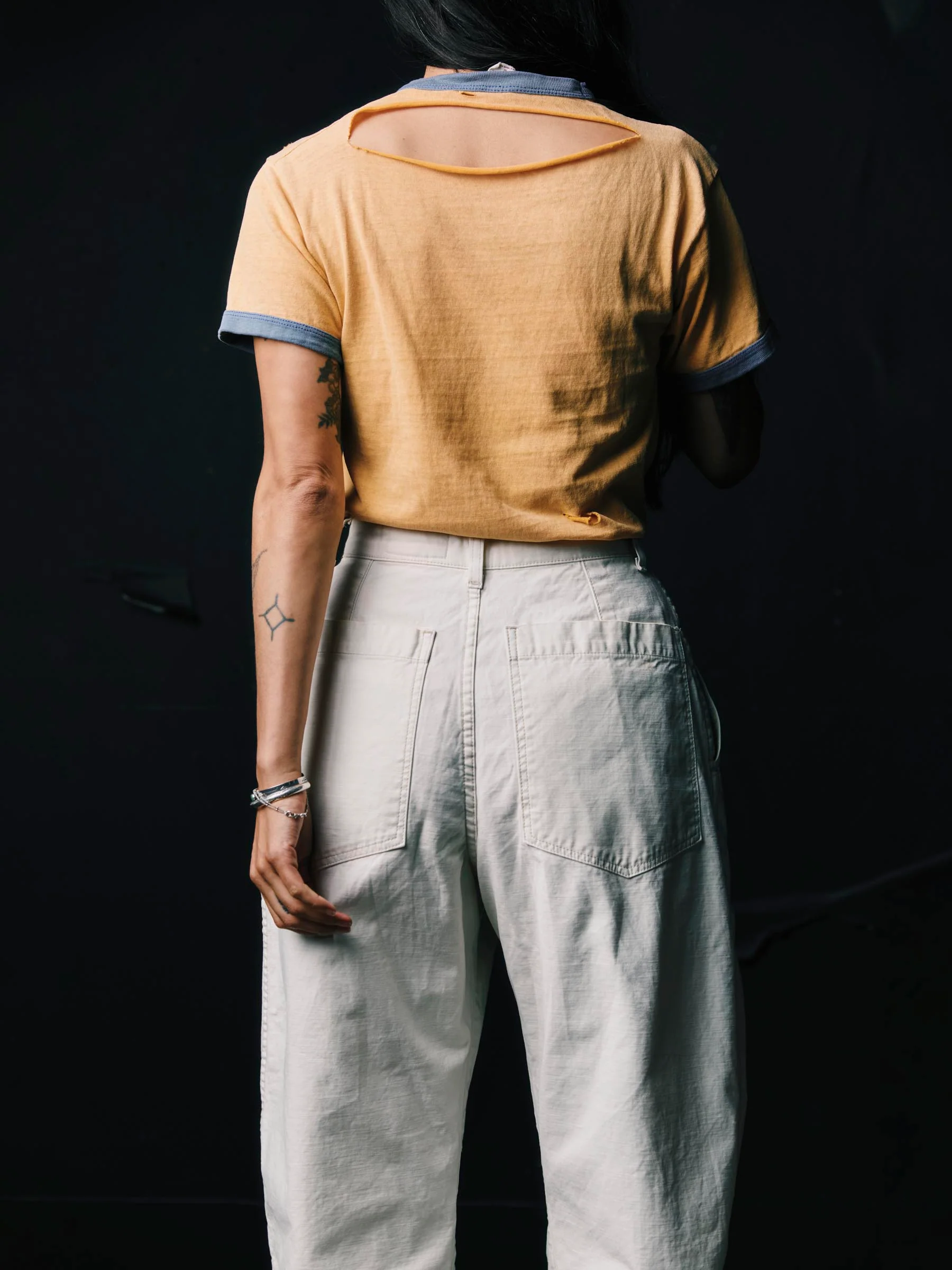 service trouser in bone - Image 6