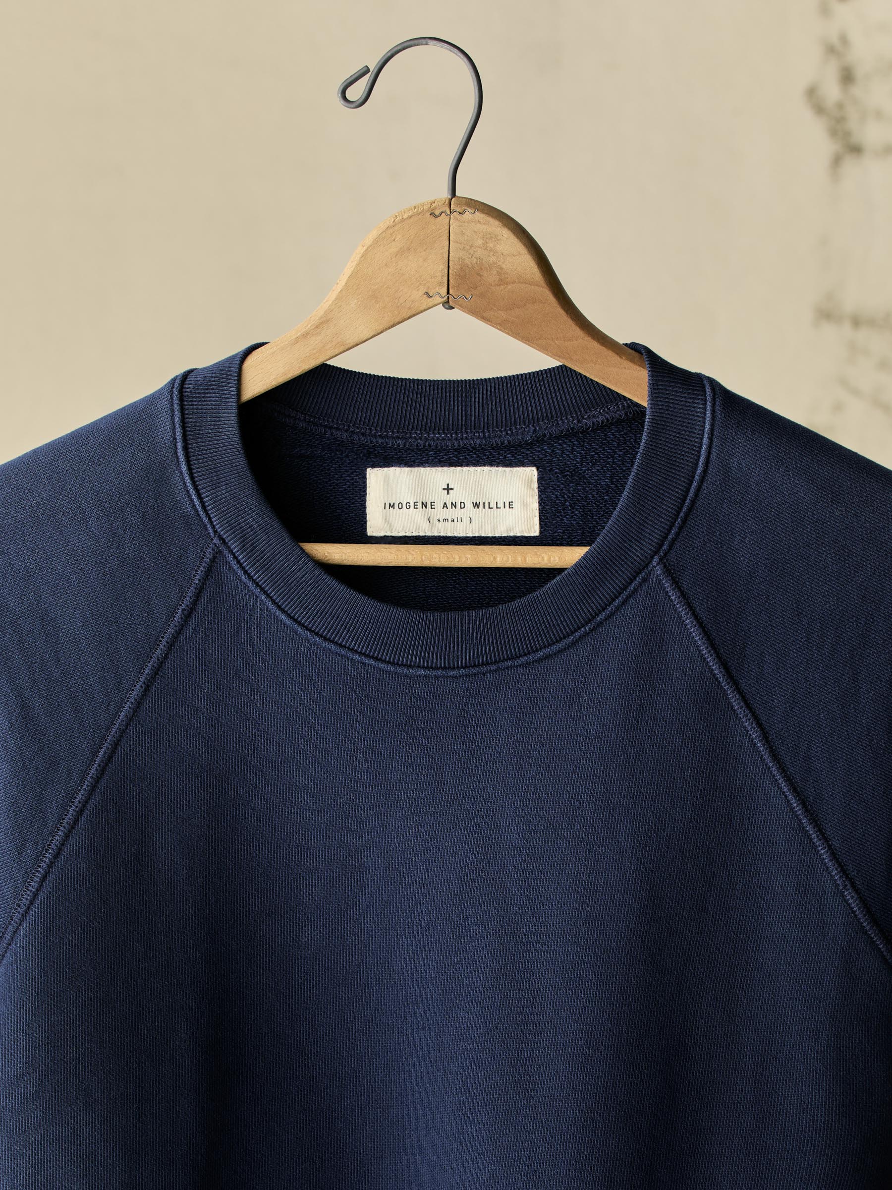 short sleeve raglan sweatshirt in navy - Image 2