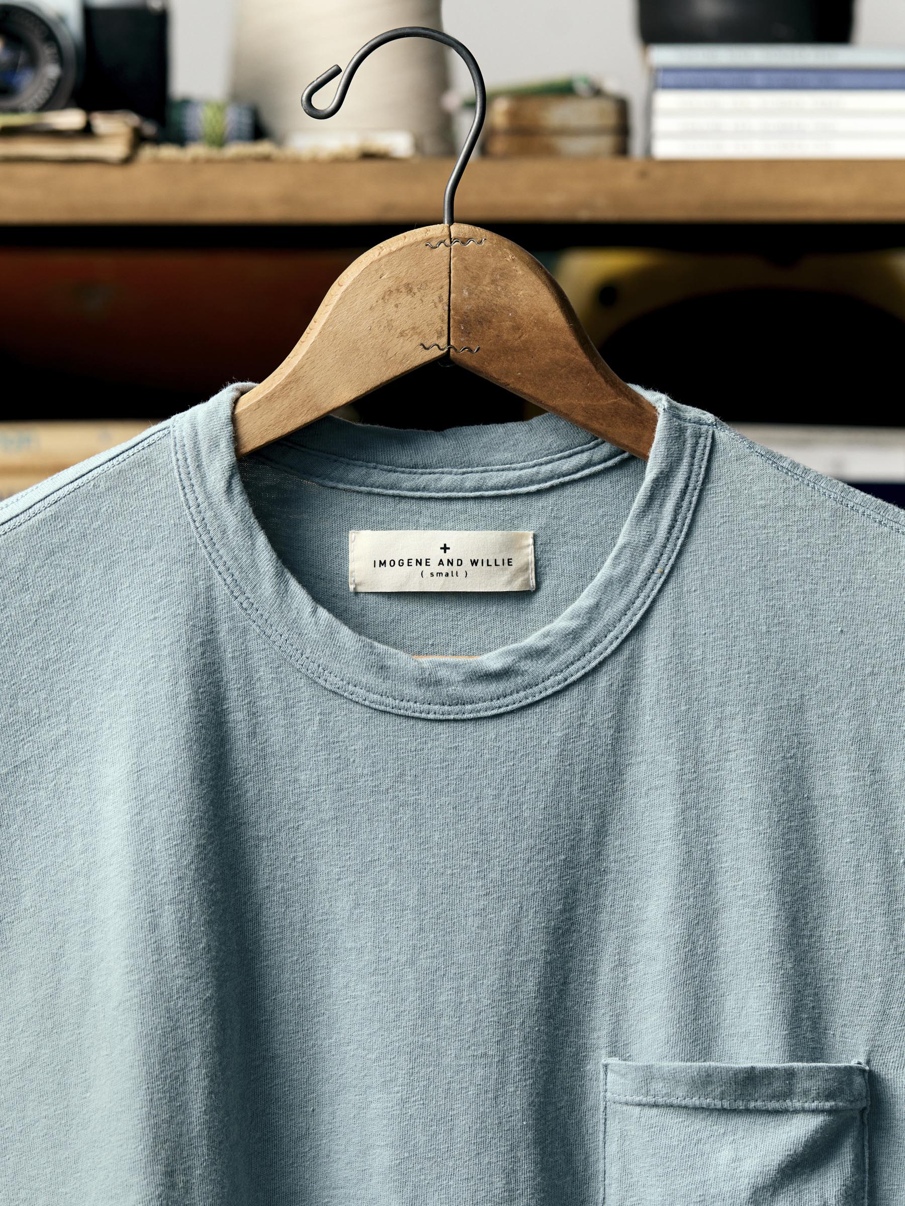 sky blue knit pocket tee - Image 7
