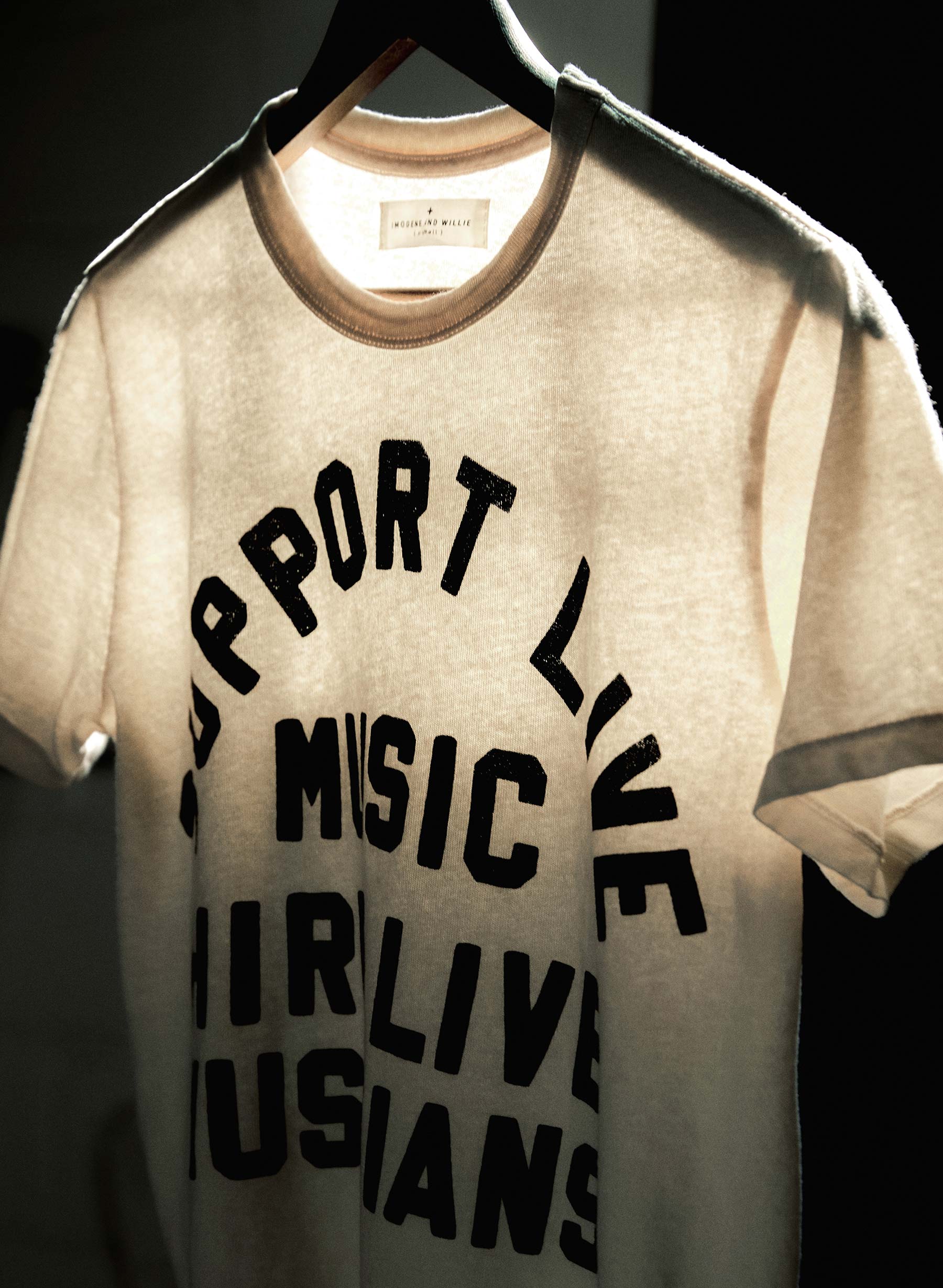 the "support live music" tee in vintage white - Image 3