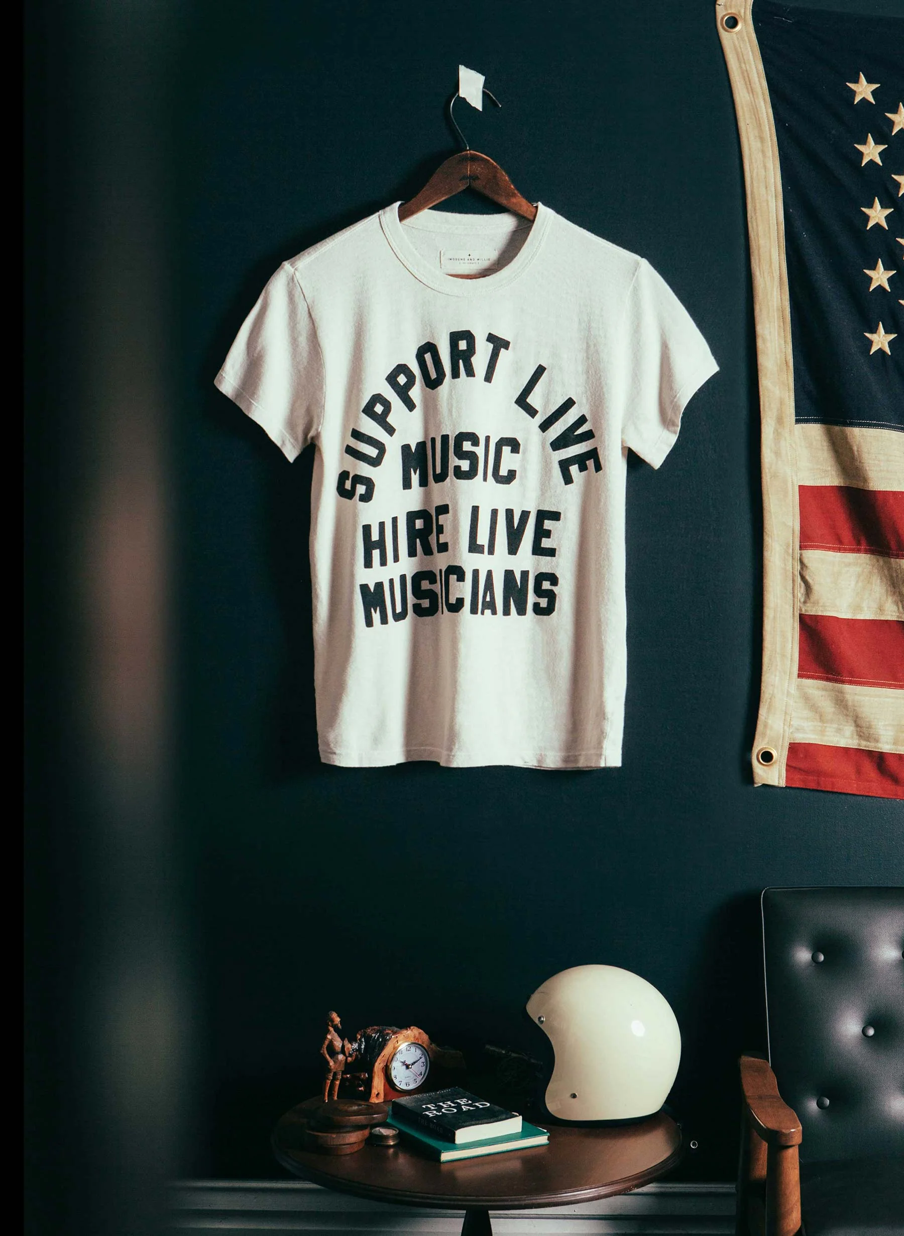 the "support live music" tee in vintage white - Image 5