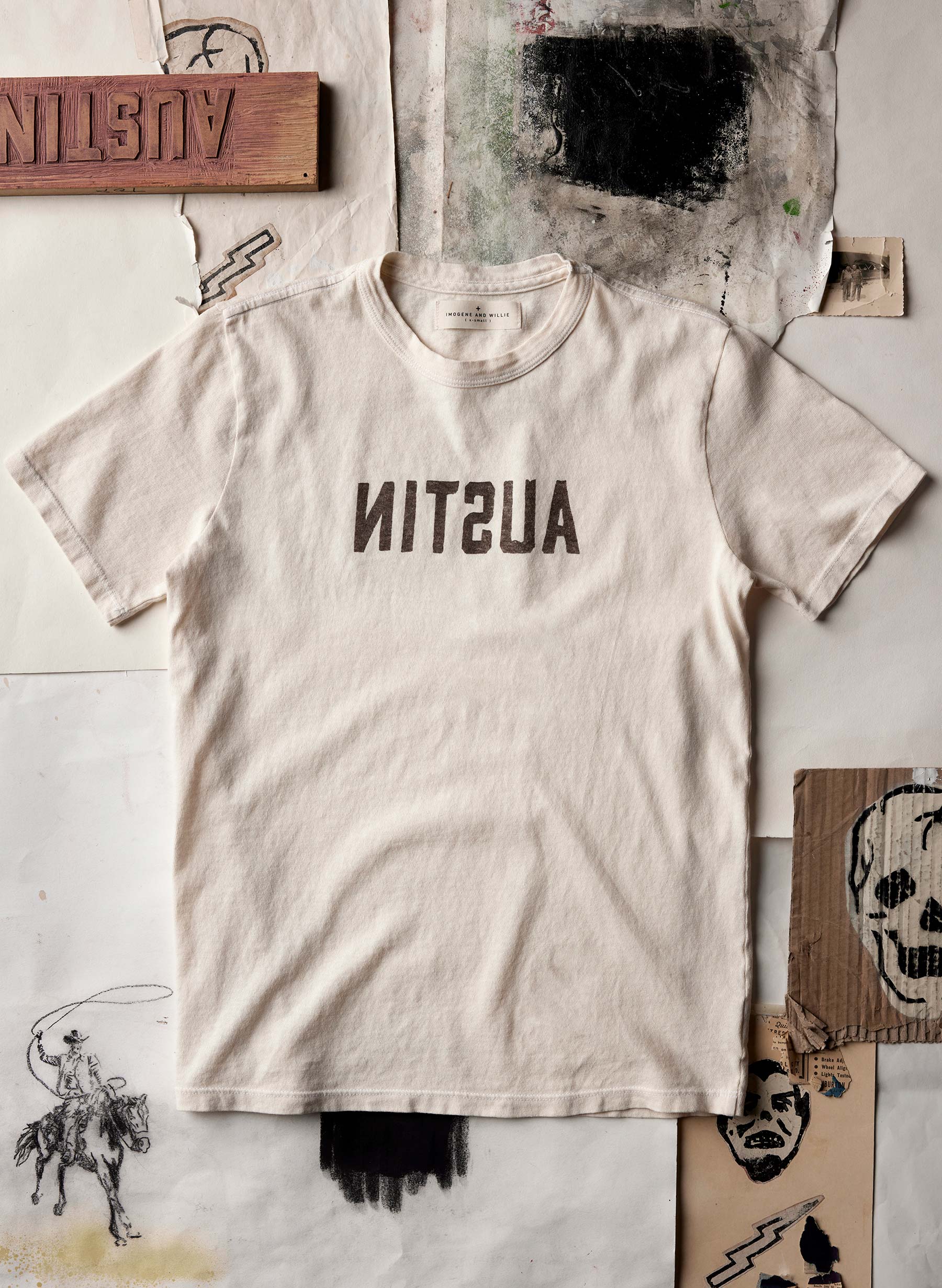 the "austin" tee in vintage white - Image 5