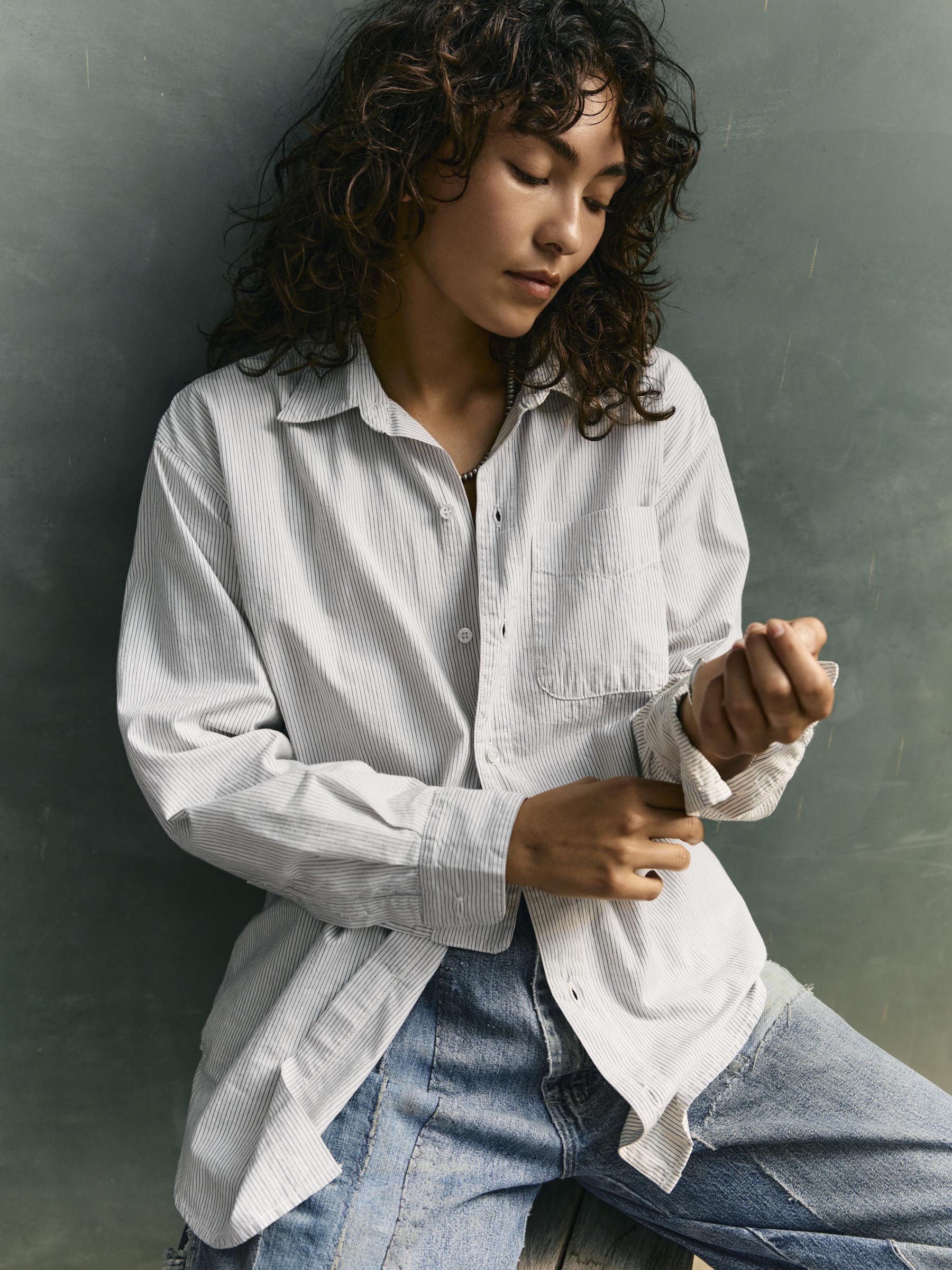 clyde striped cotton button up - Image 6