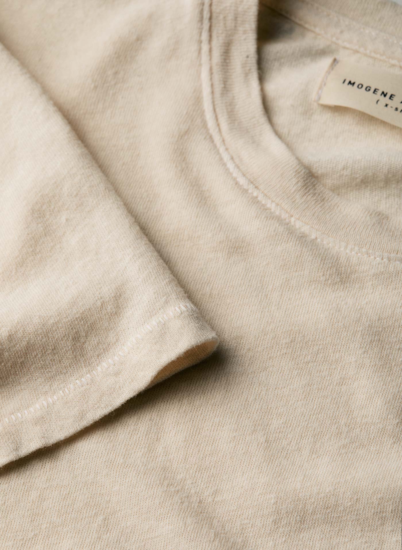 the cotton hemp tee in vintage white - Image 3