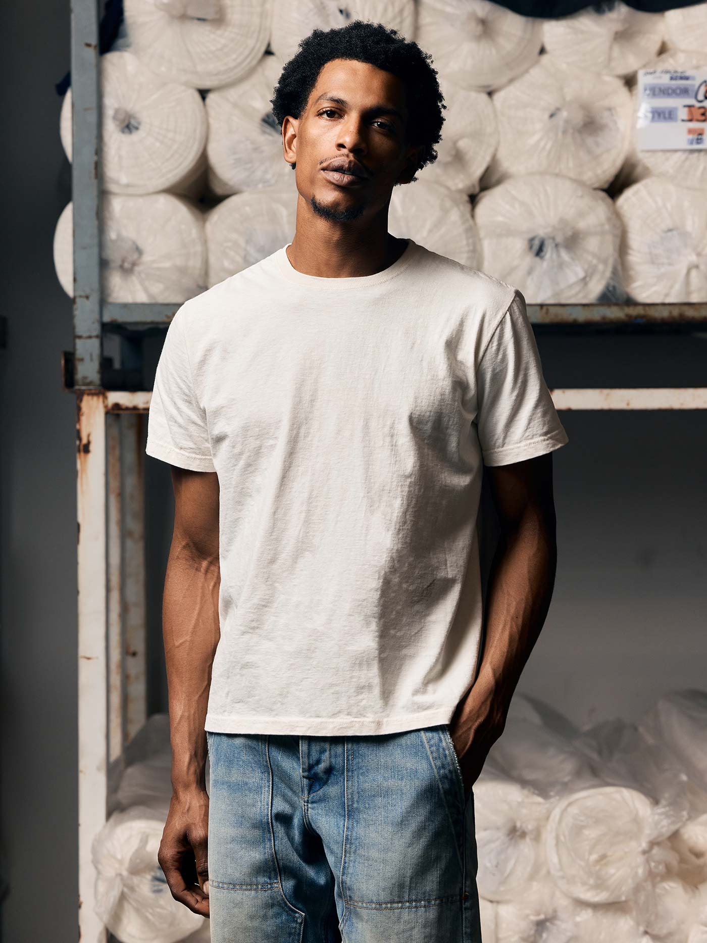 the cotton project tee in vintage white (2-pack) - Image 3