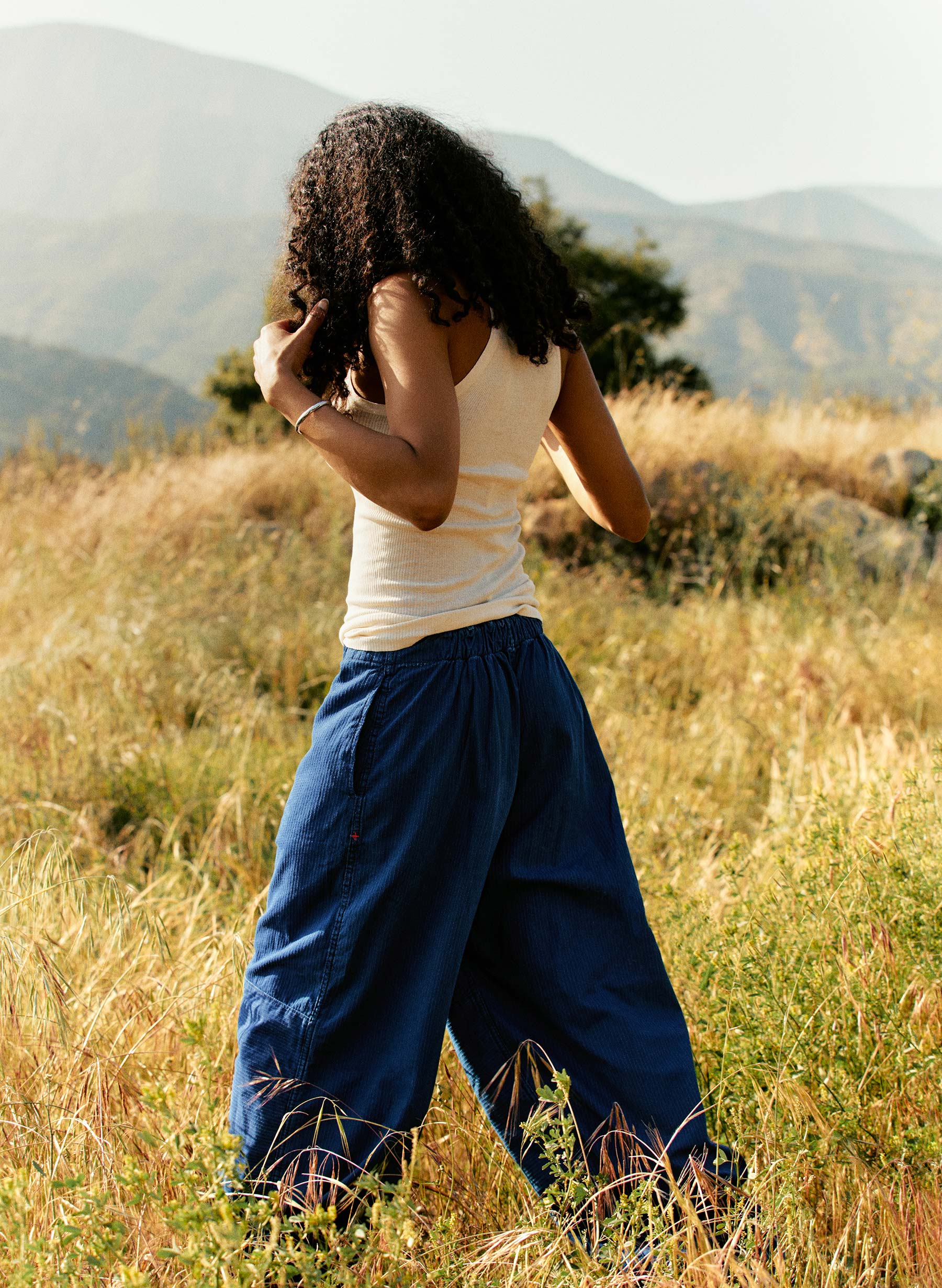 the flight pant in sashiko indigo - Image 6