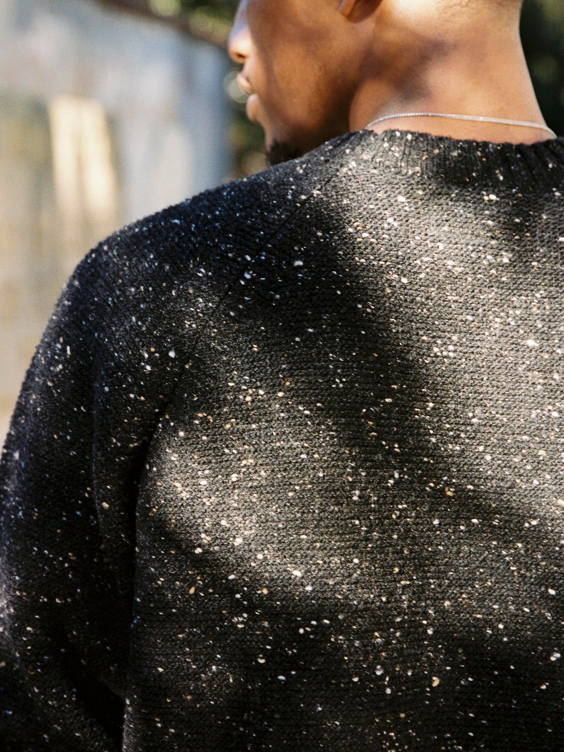 galway wool sweater in black nep - Image 10