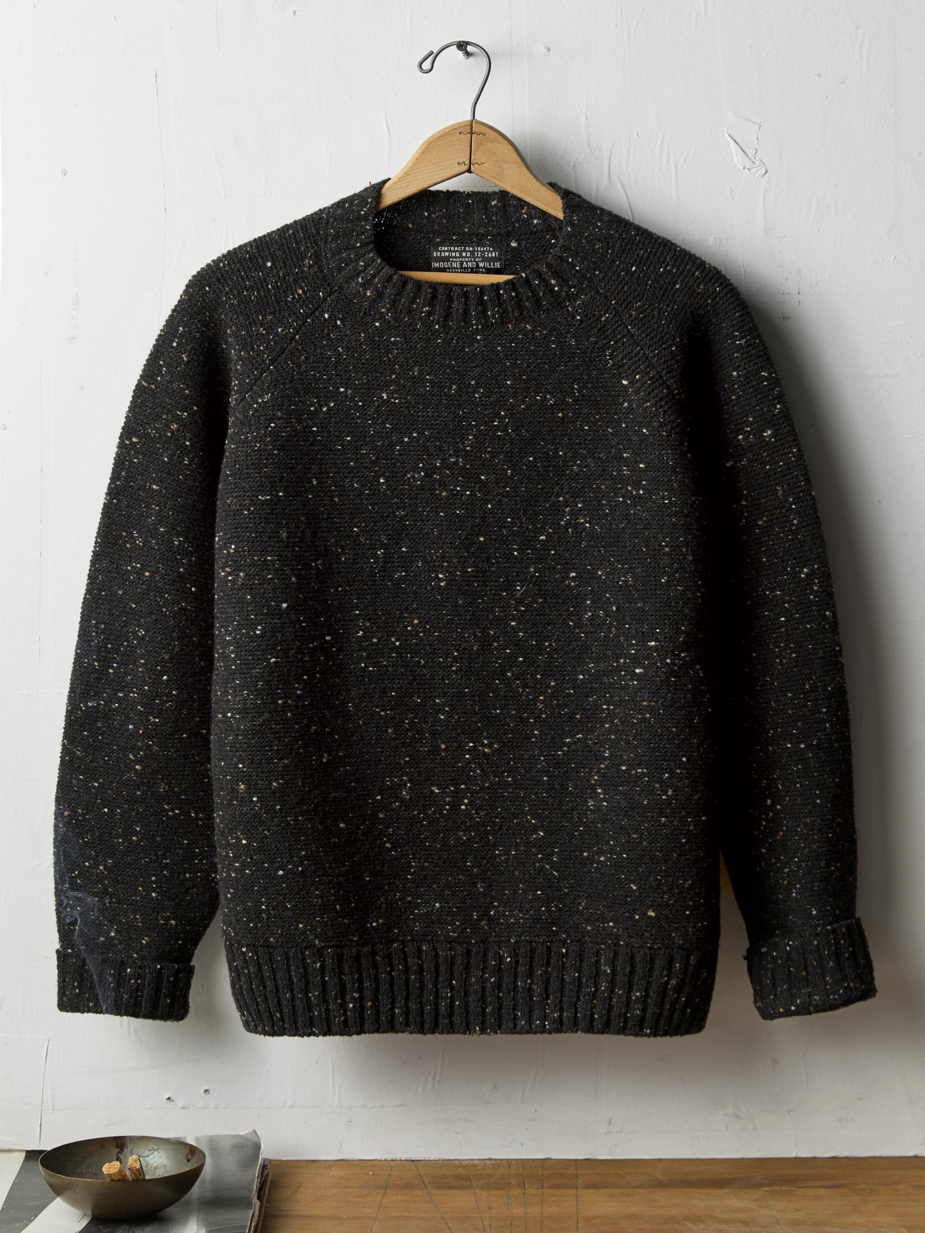 galway wool sweater in black nep - Image 3