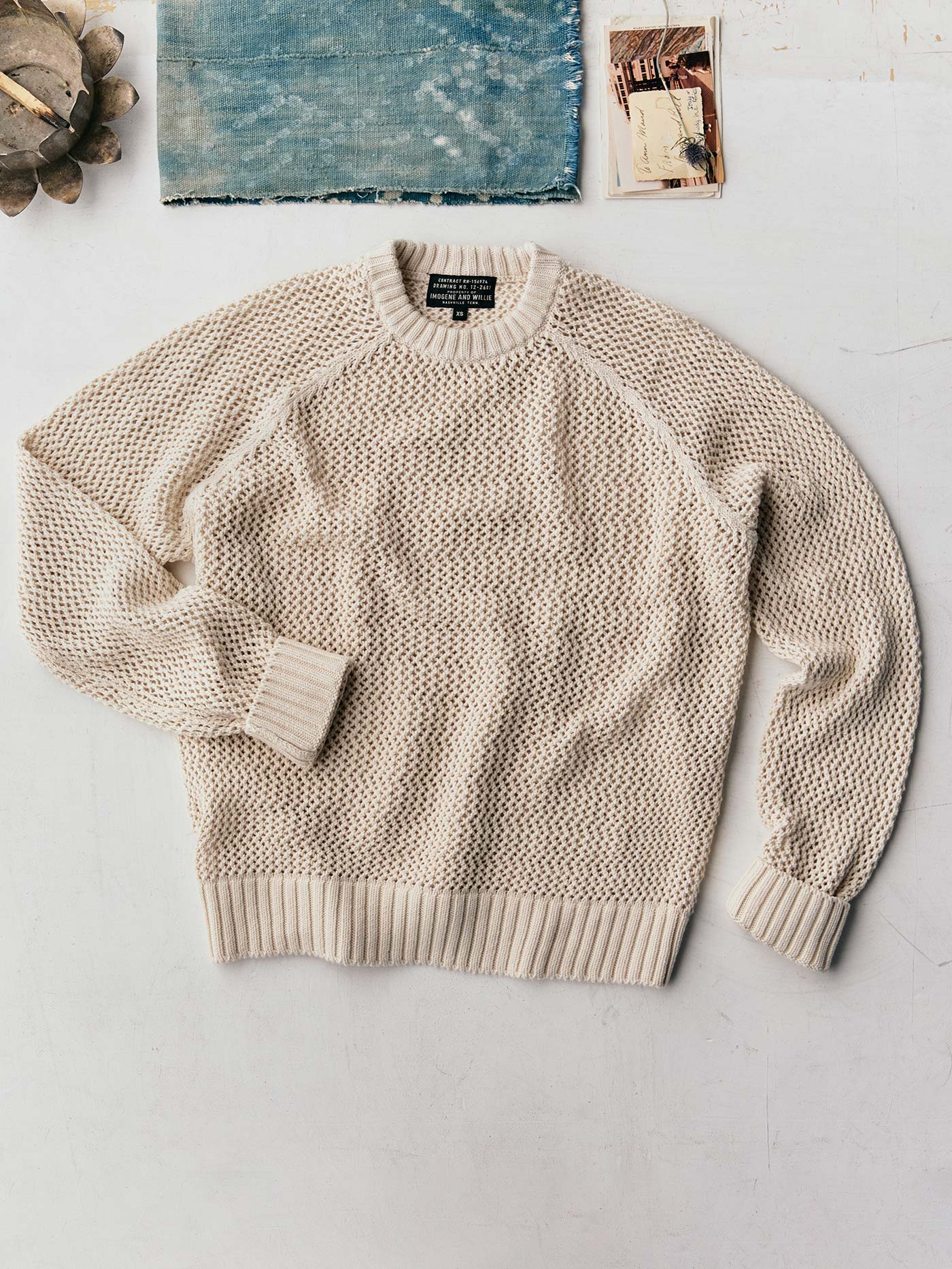 cascabel open weave sweater in natural - Image 3