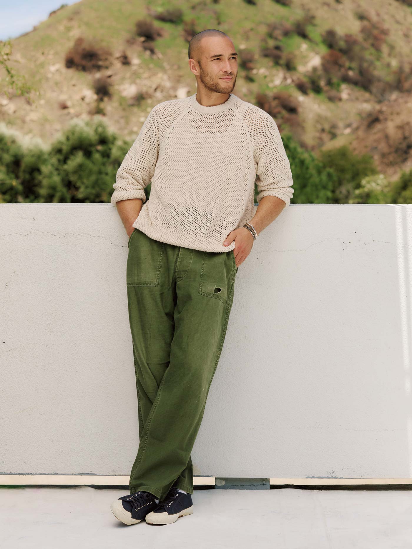 cascabel open weave sweater in natural - Image 7