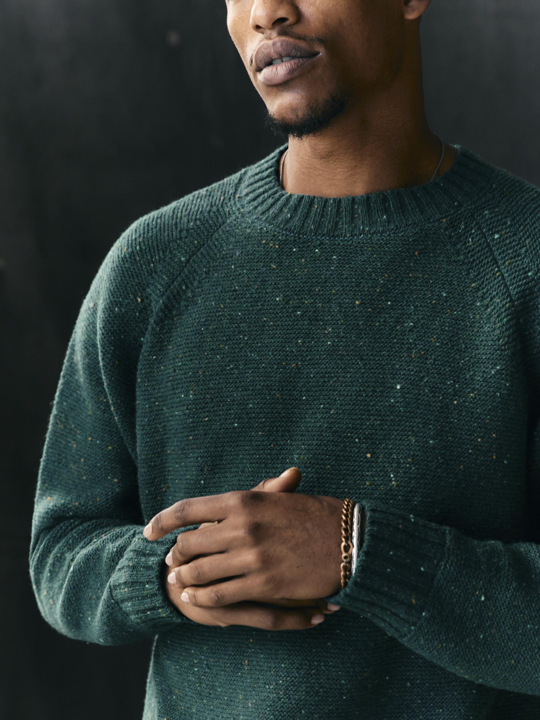 galway wool sweater in spruce nep - Image 10