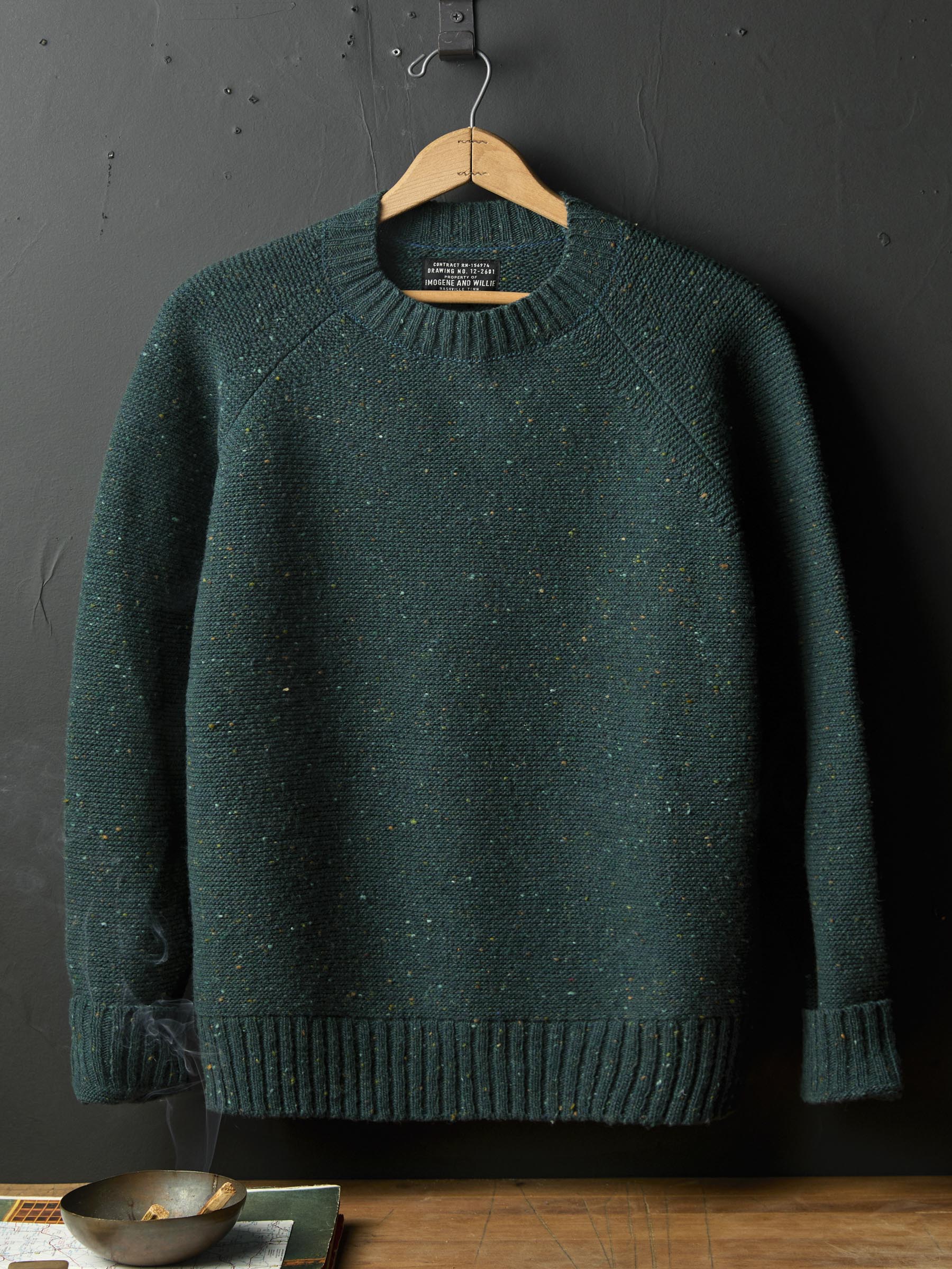 galway wool sweater in spruce nep - Image 3