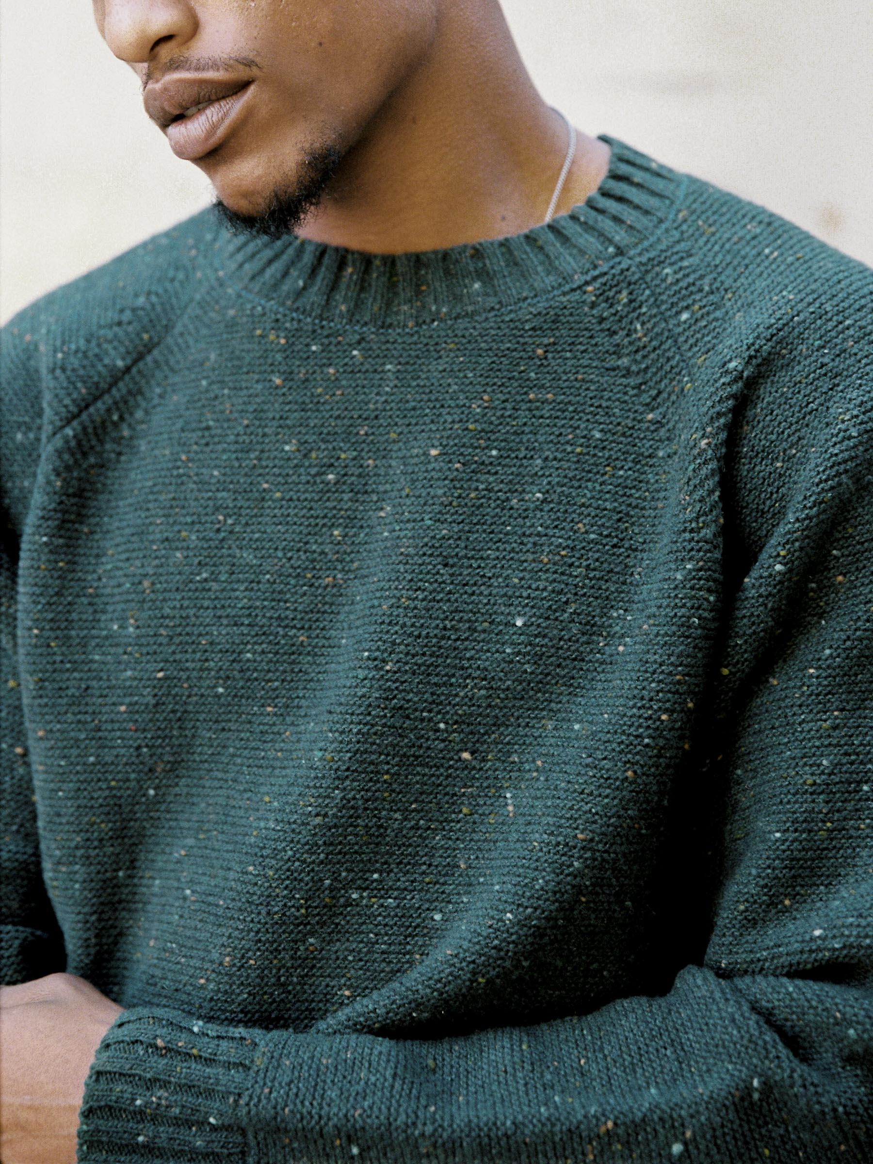 galway wool sweater in spruce nep - Image 7