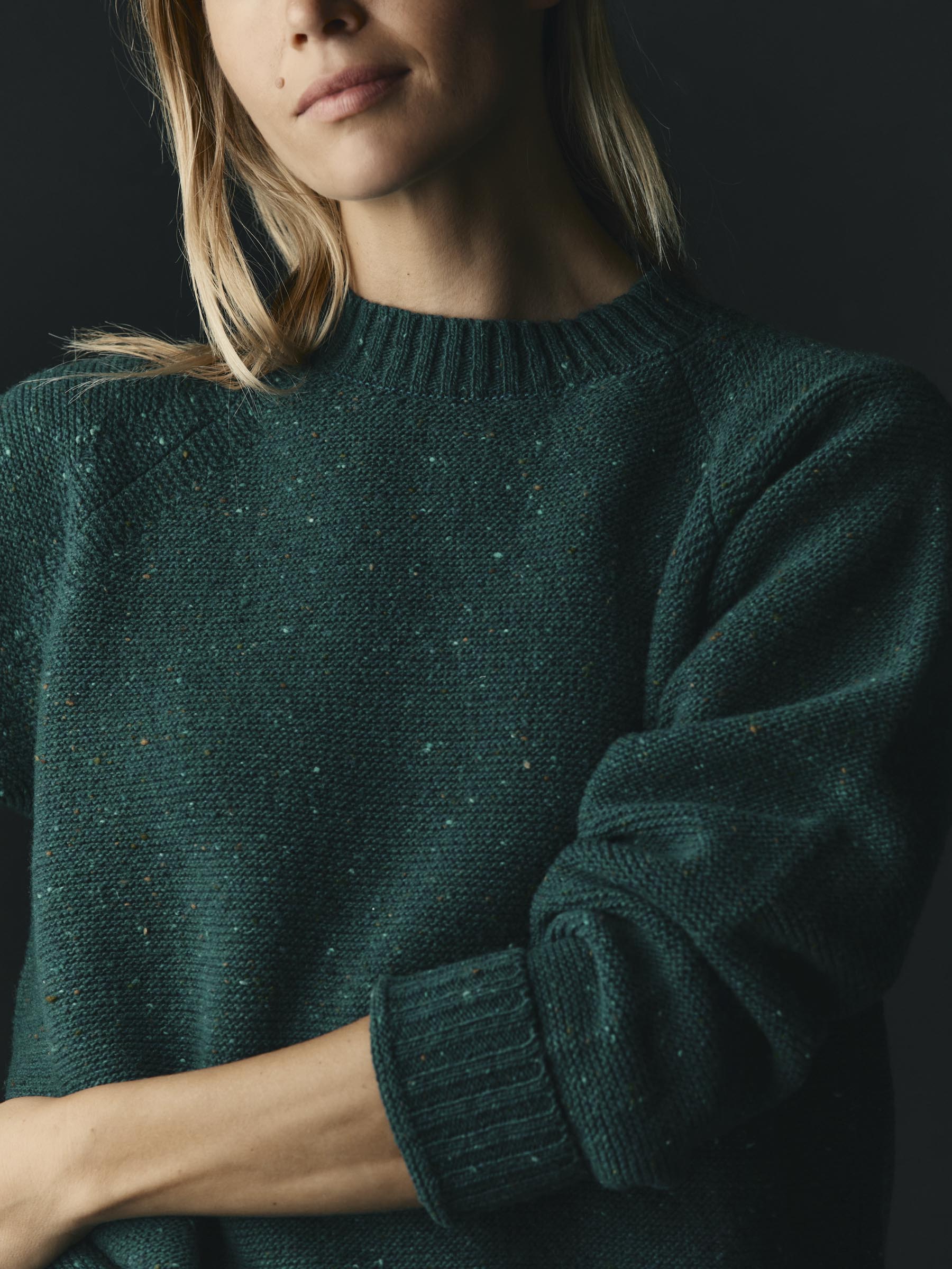galway wool sweater in spruce nep - Image 3