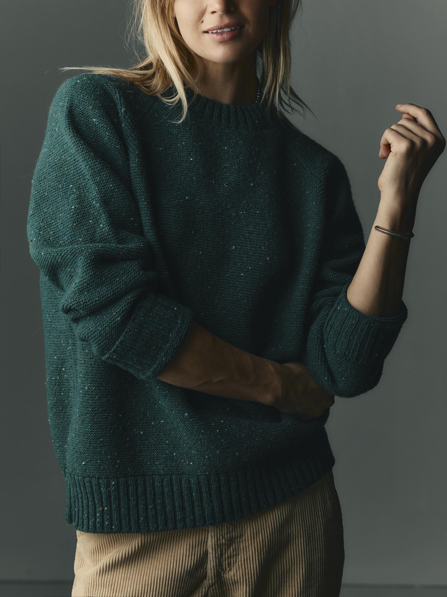 galway wool sweater in spruce nep - Image 5