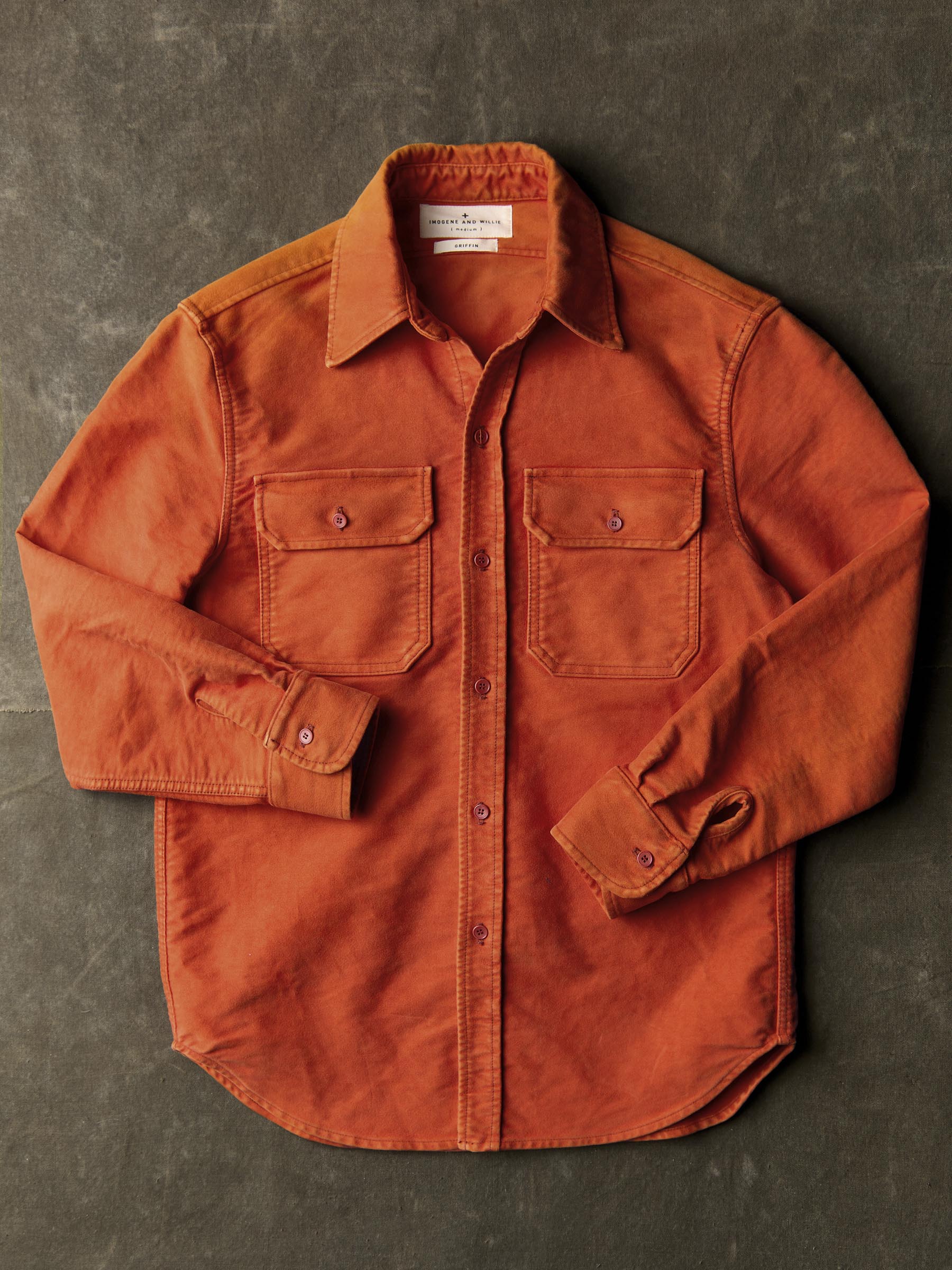 the griffin workshirt in orange - Image 3