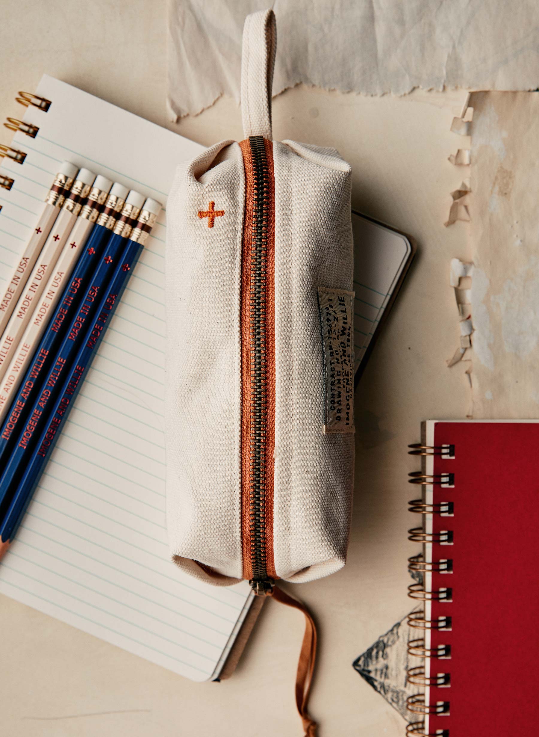the i+w pencil bag in natural - Image 3