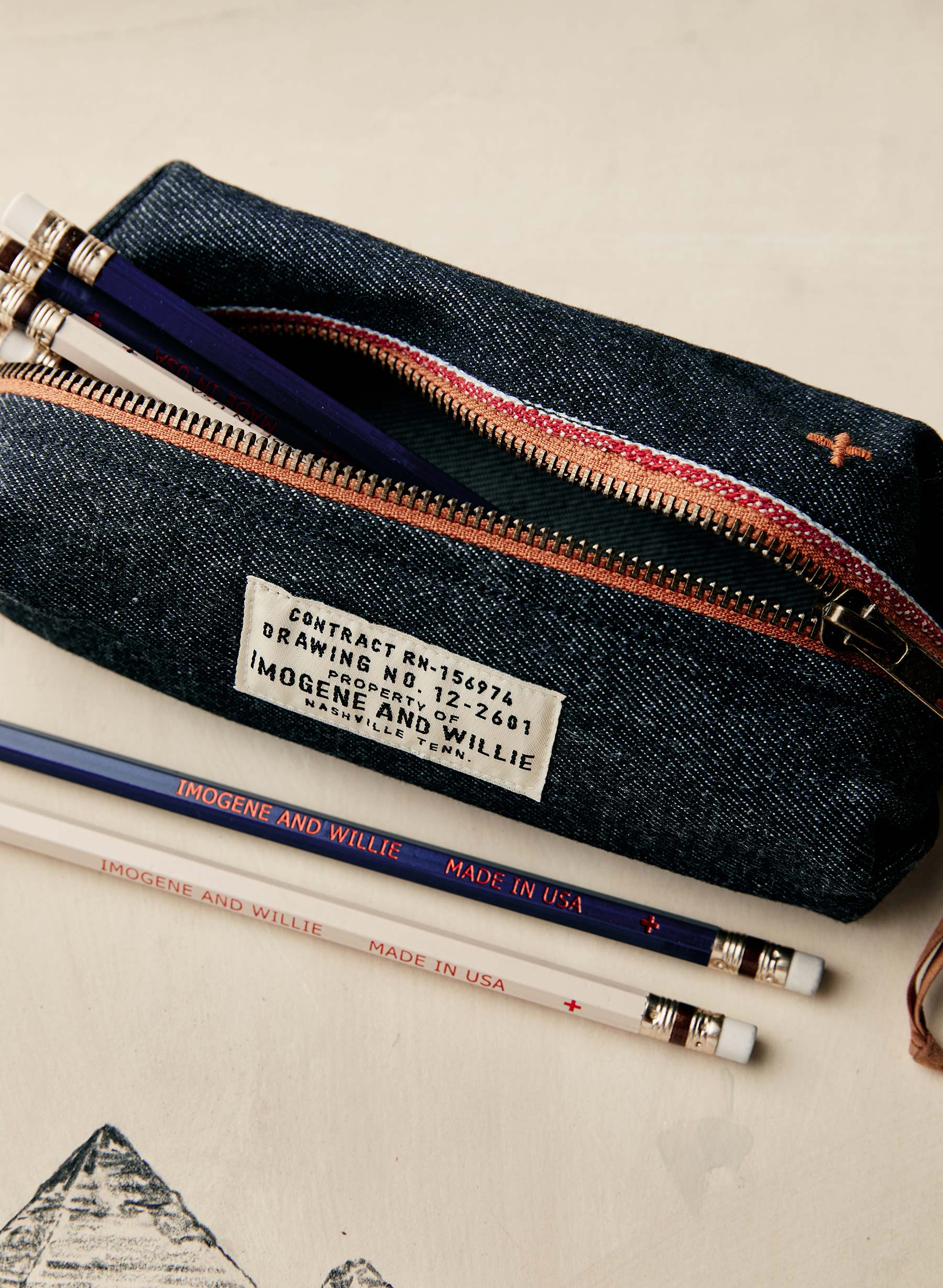the i+w selvage pencil bag - Image 3