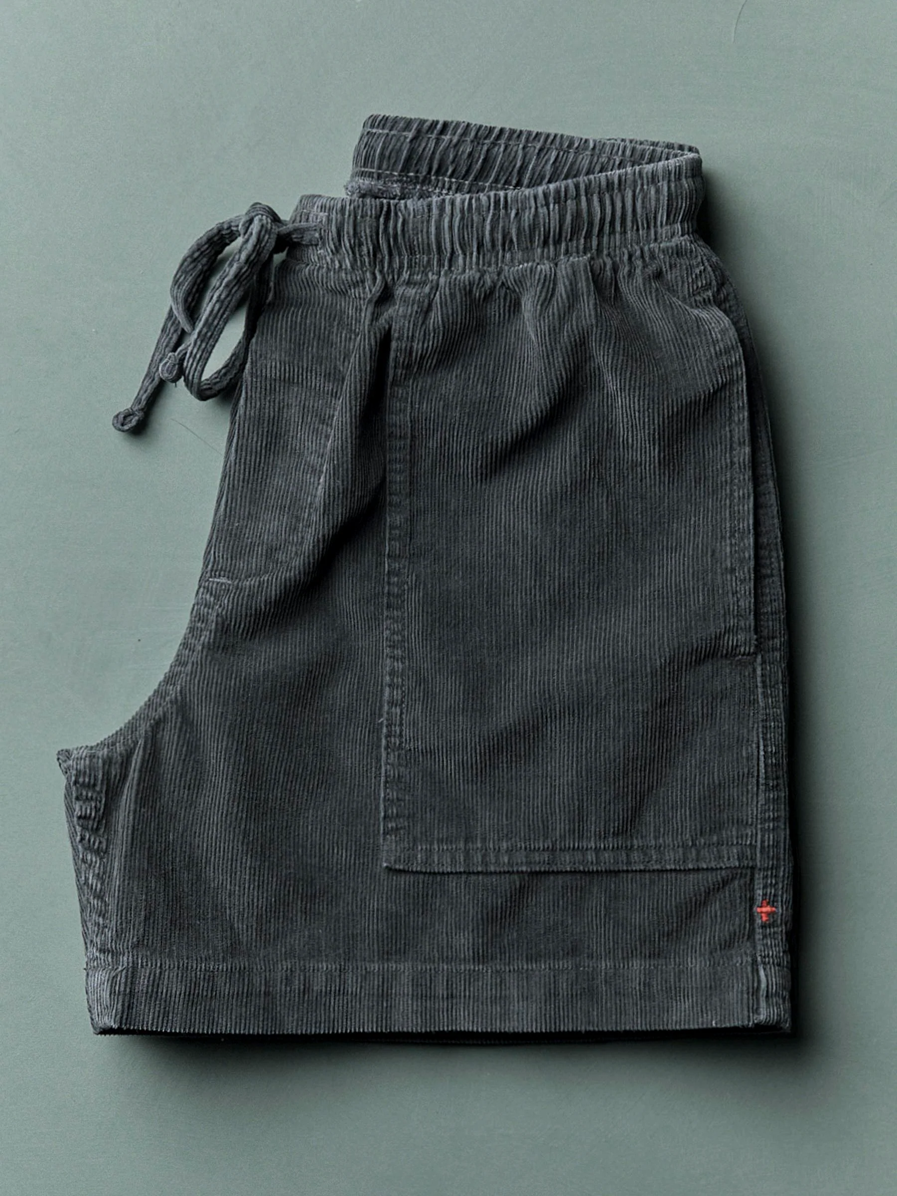 the lounge short in sunfaded black cord - Image 5