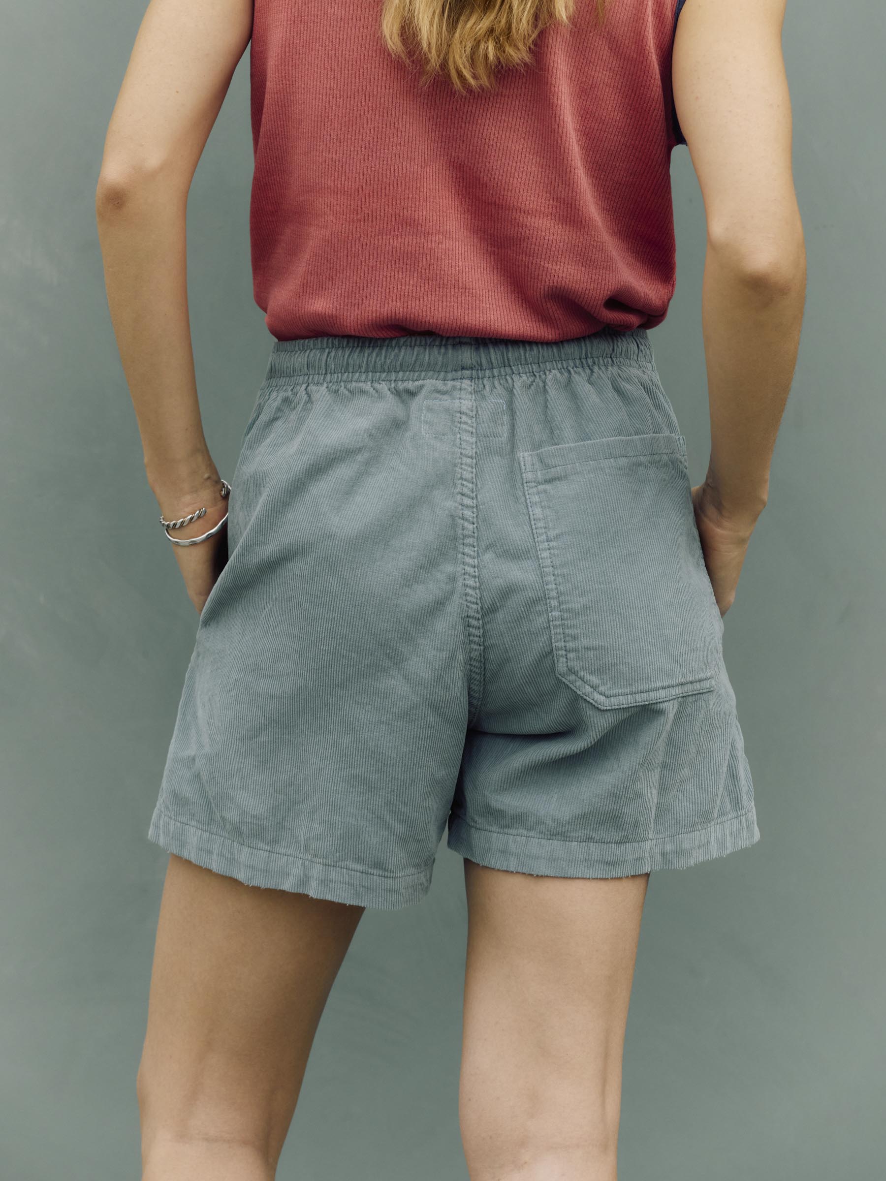 the lounge short in sunfaded blue cord - Image 5