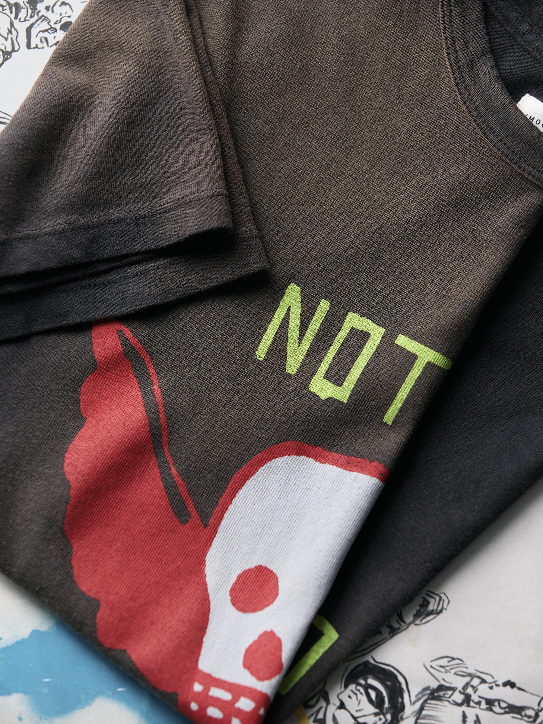 the "not today" tee in faded black - Image 4