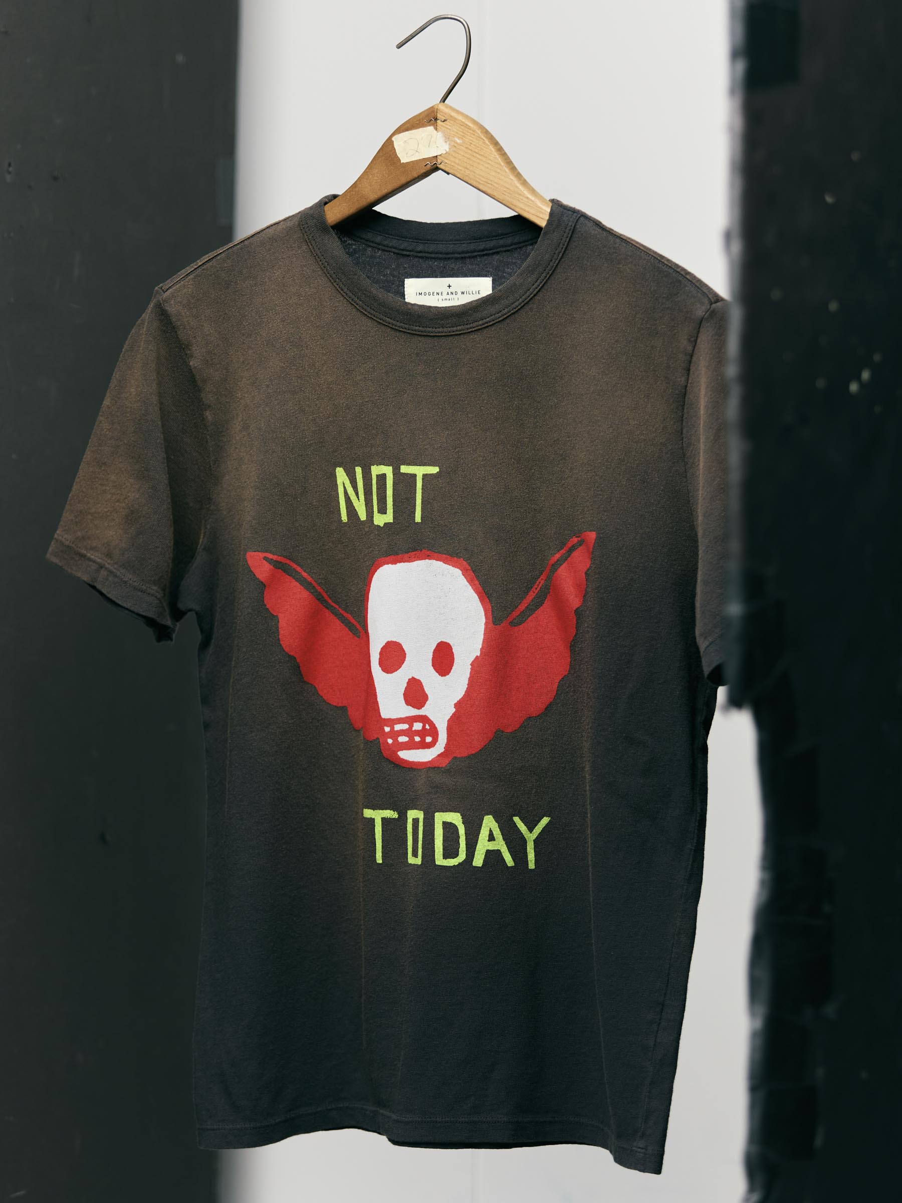 the "not today" tee in faded black - Image 5