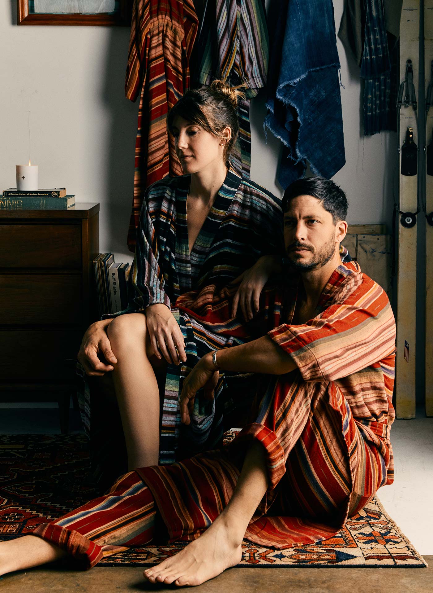 the ojai robe in coastal stripe - Image 11