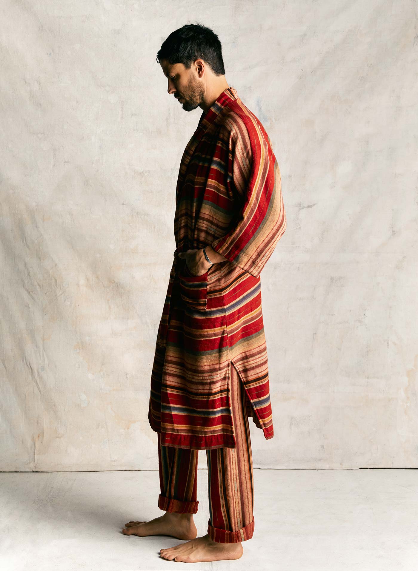 the ojai robe in coastal stripe - Image 8