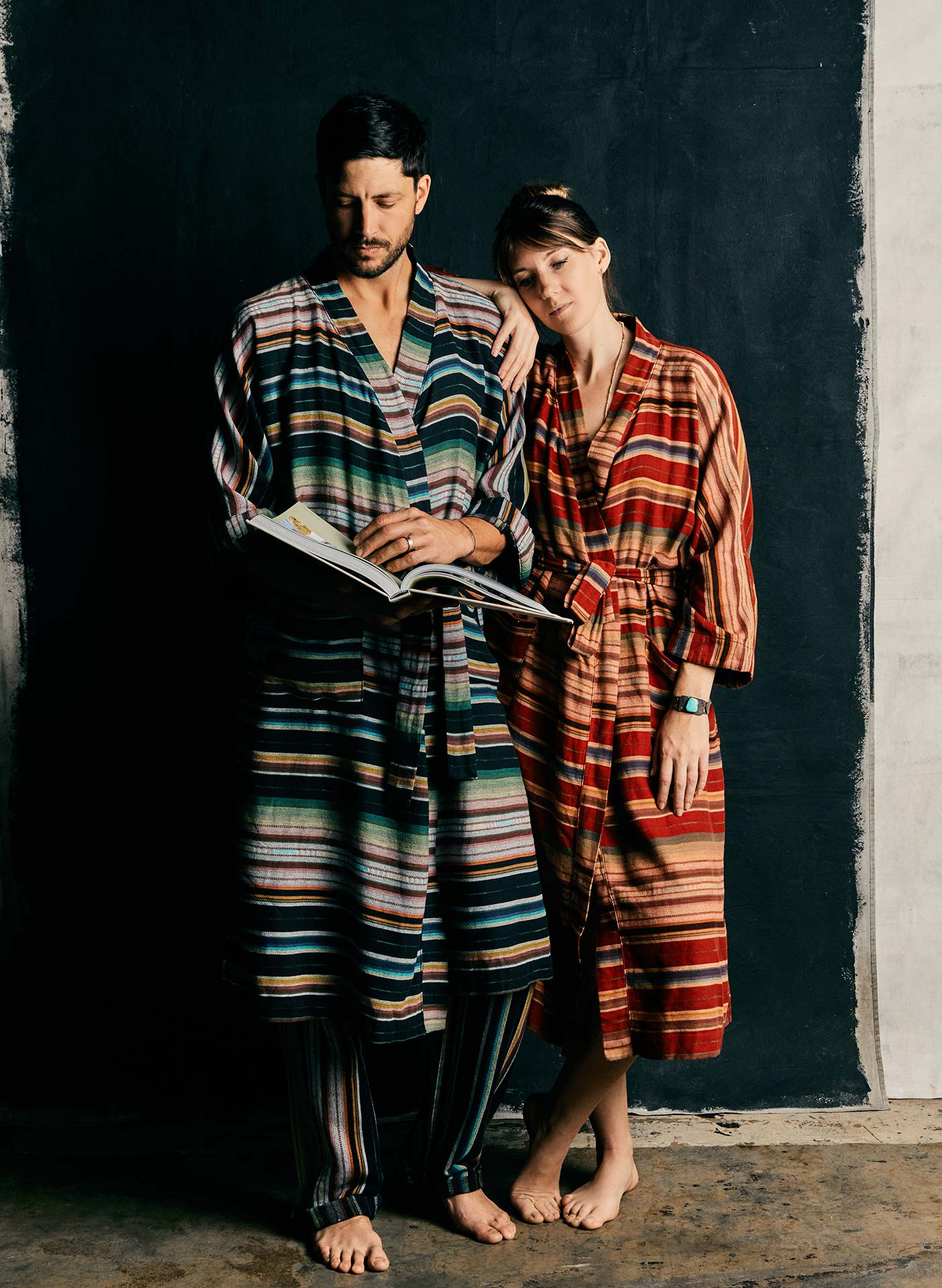the ojai robe in coastal stripe - Image 11