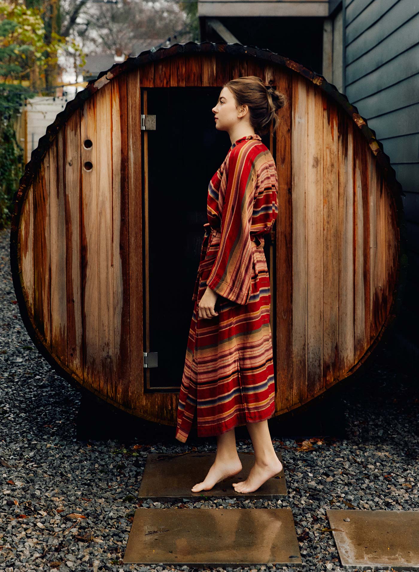 the ojai robe in coastal stripe - Image 9