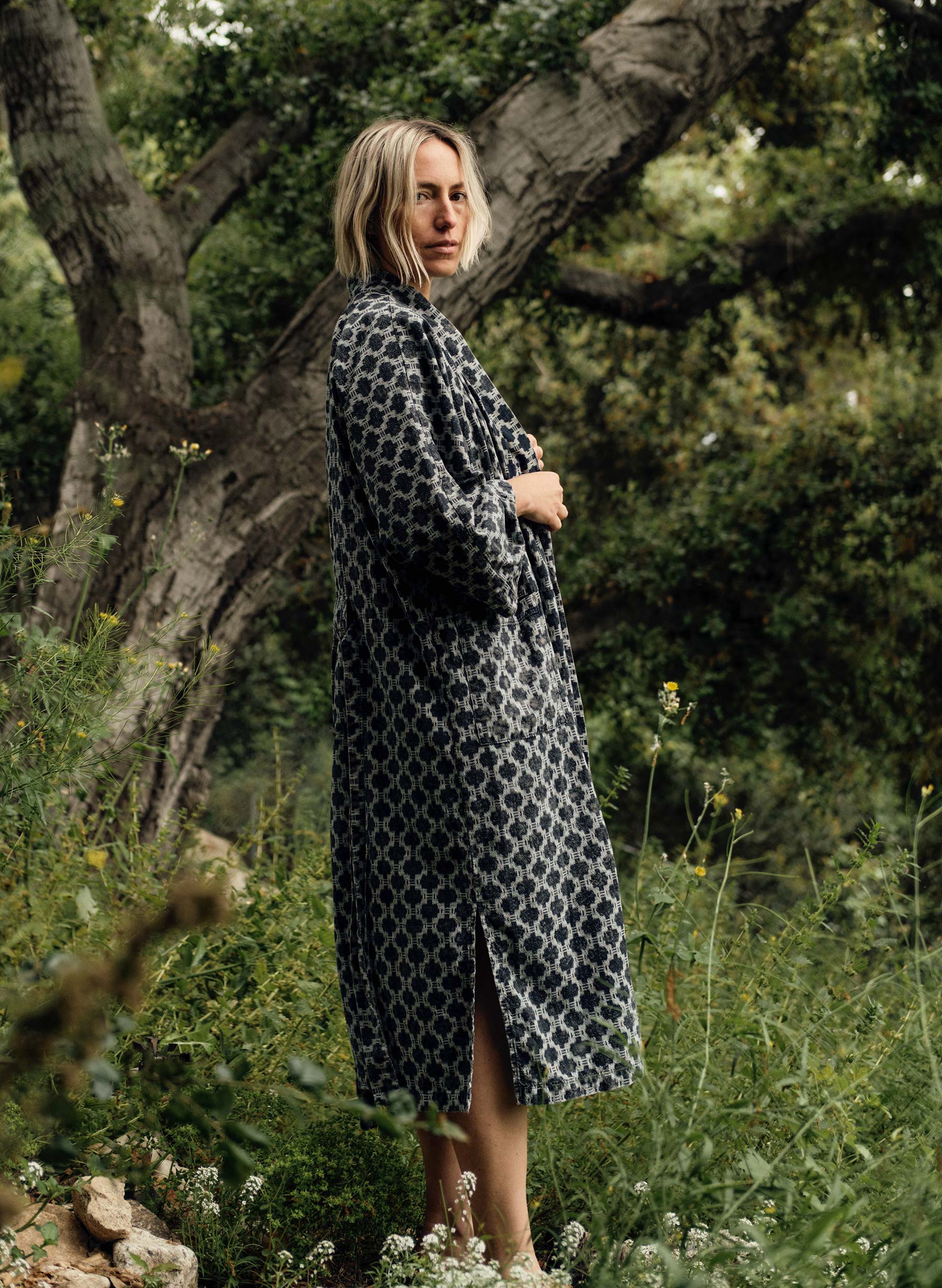 the ojai robe in indigo kiji - Image 3