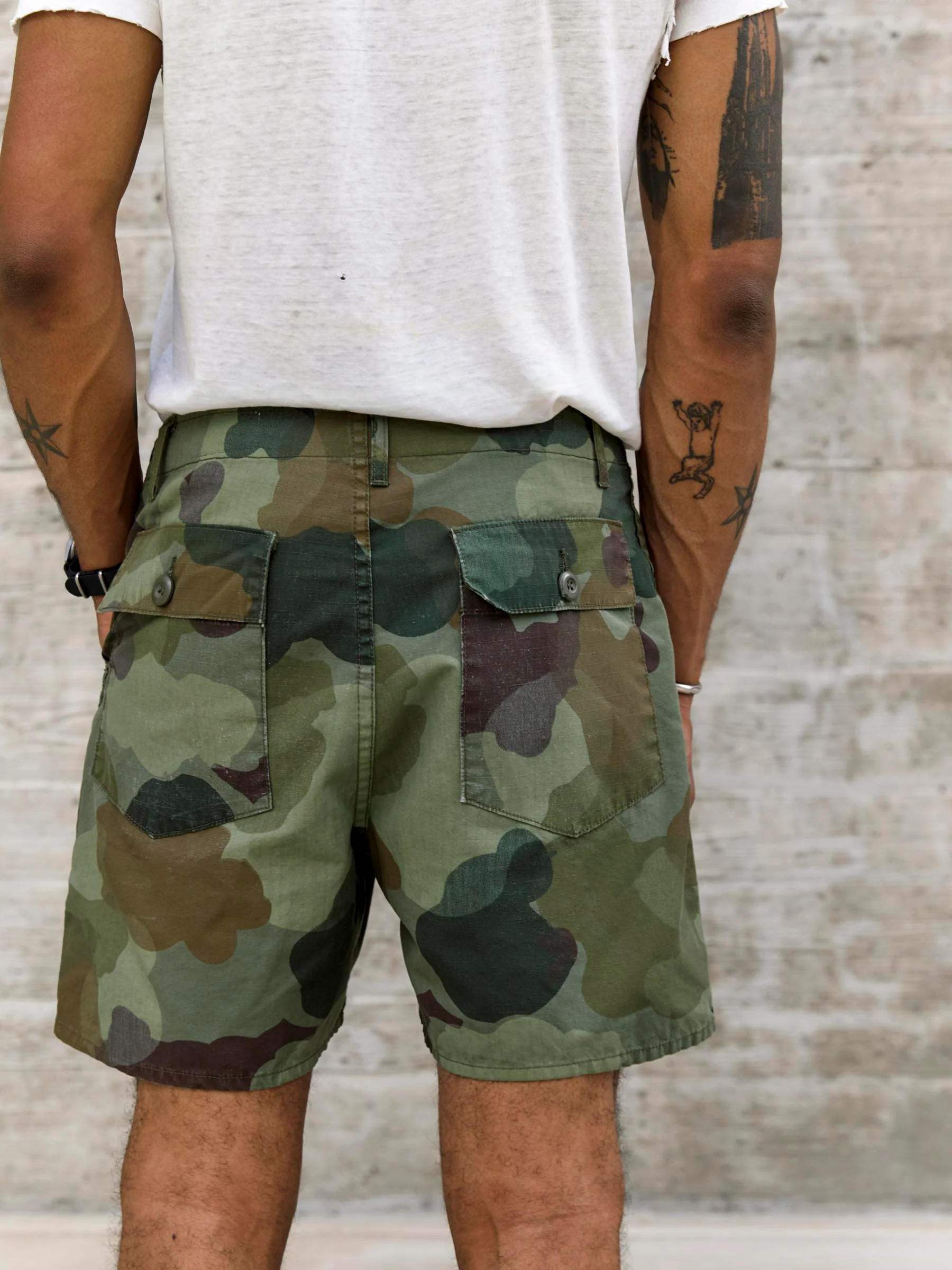 the ripstop fatigue short in painted camo - Image 5