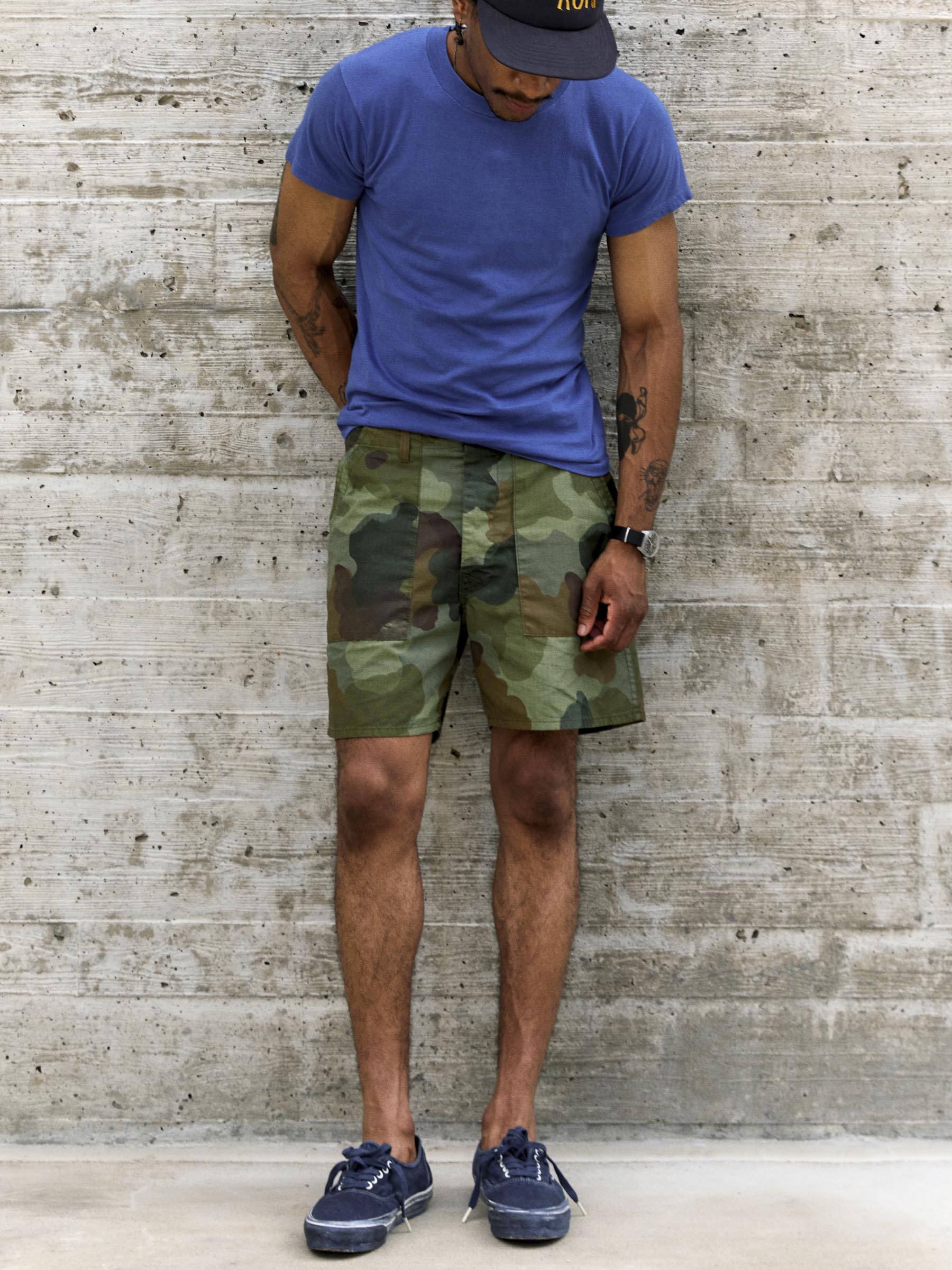 the ripstop fatigue short in painted camo - Image 7