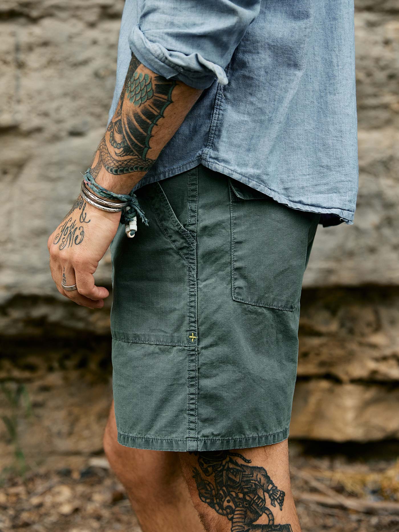 the ripstop fatigue short in slate - Image 5