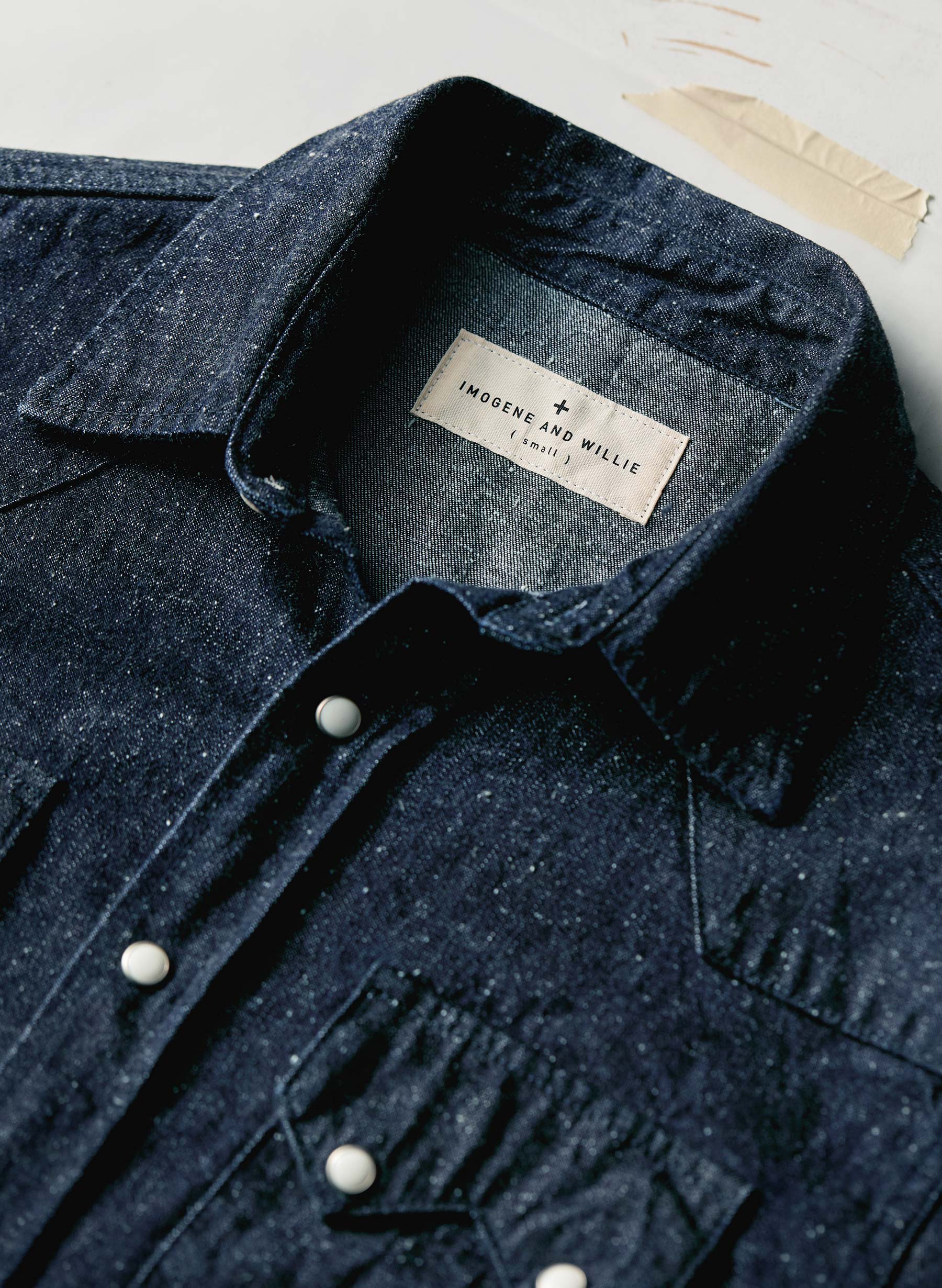 the sawtooth pearl snap in indigo nep - Image 5