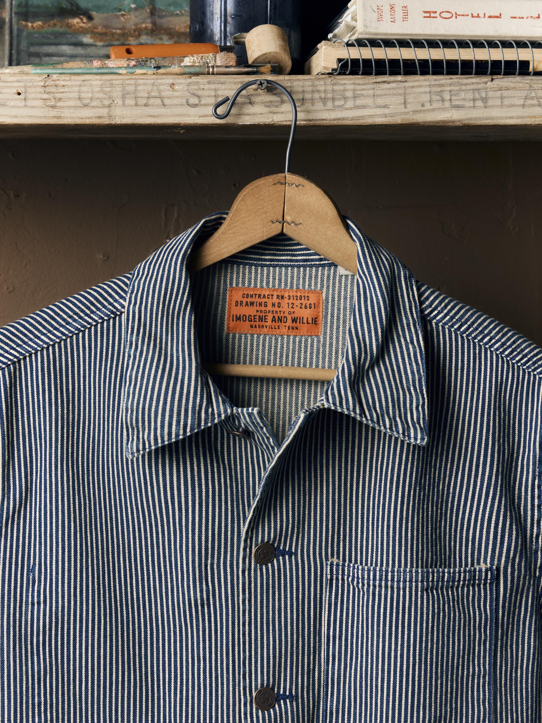 the utility coat in hickory stripe - Image 3