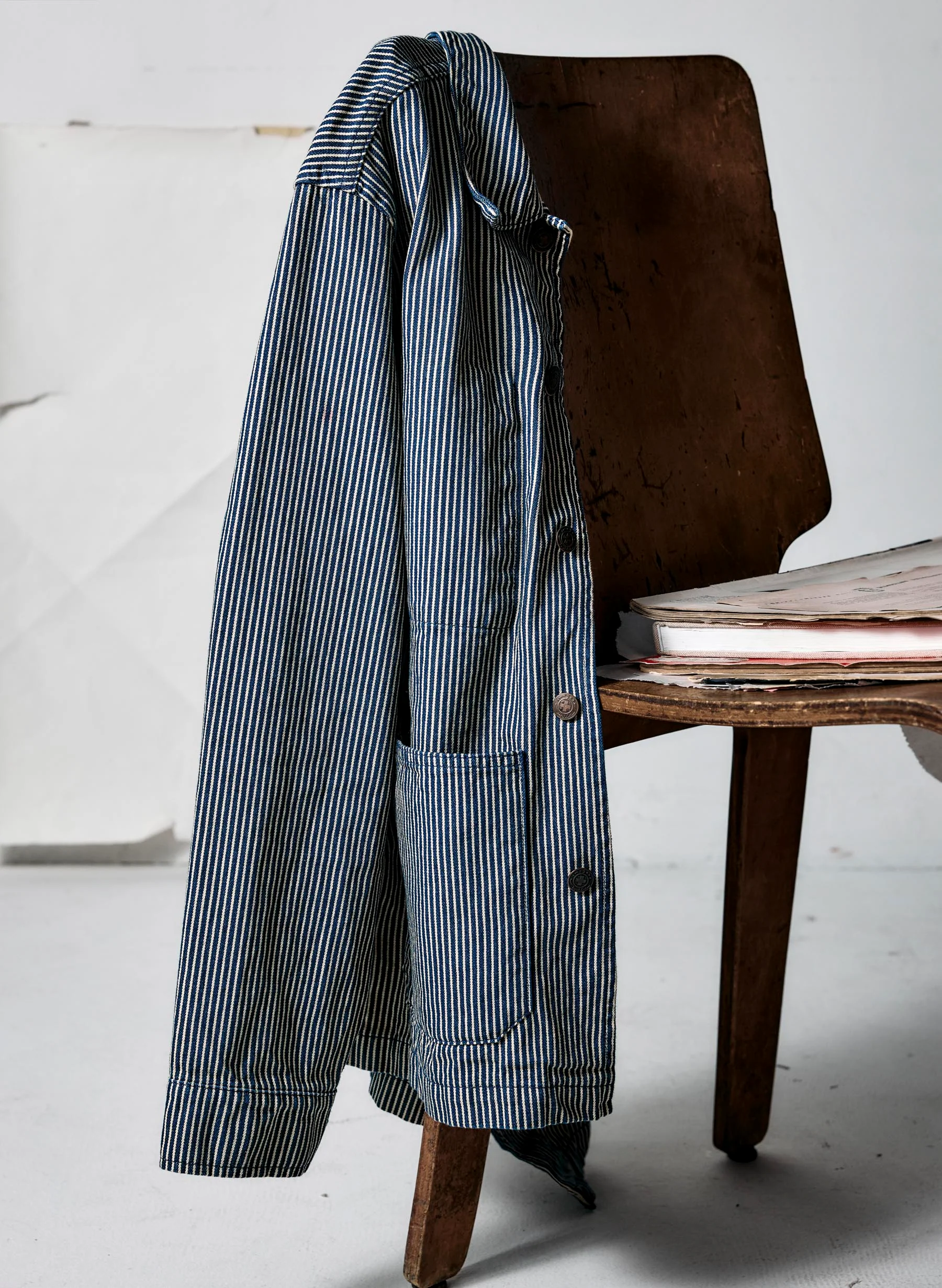 the utility coat in hickory stripe - Image 5