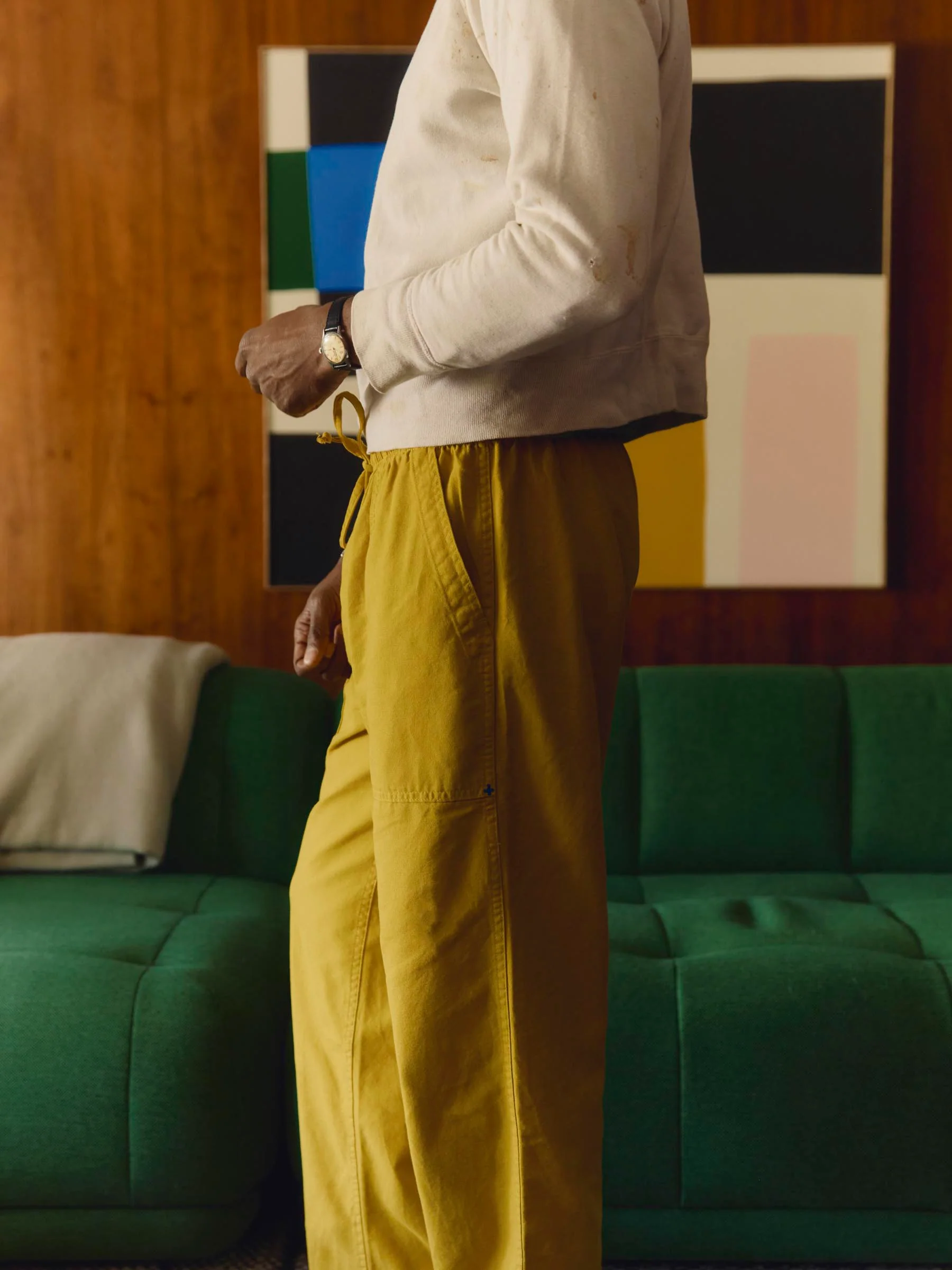 the ventura chore pant in chartreuse - Image 6
