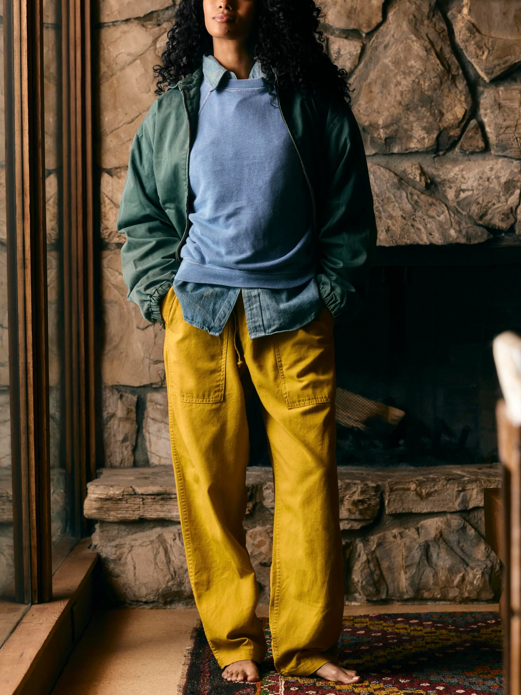 the ventura chore pant in chartreuse - Image 6