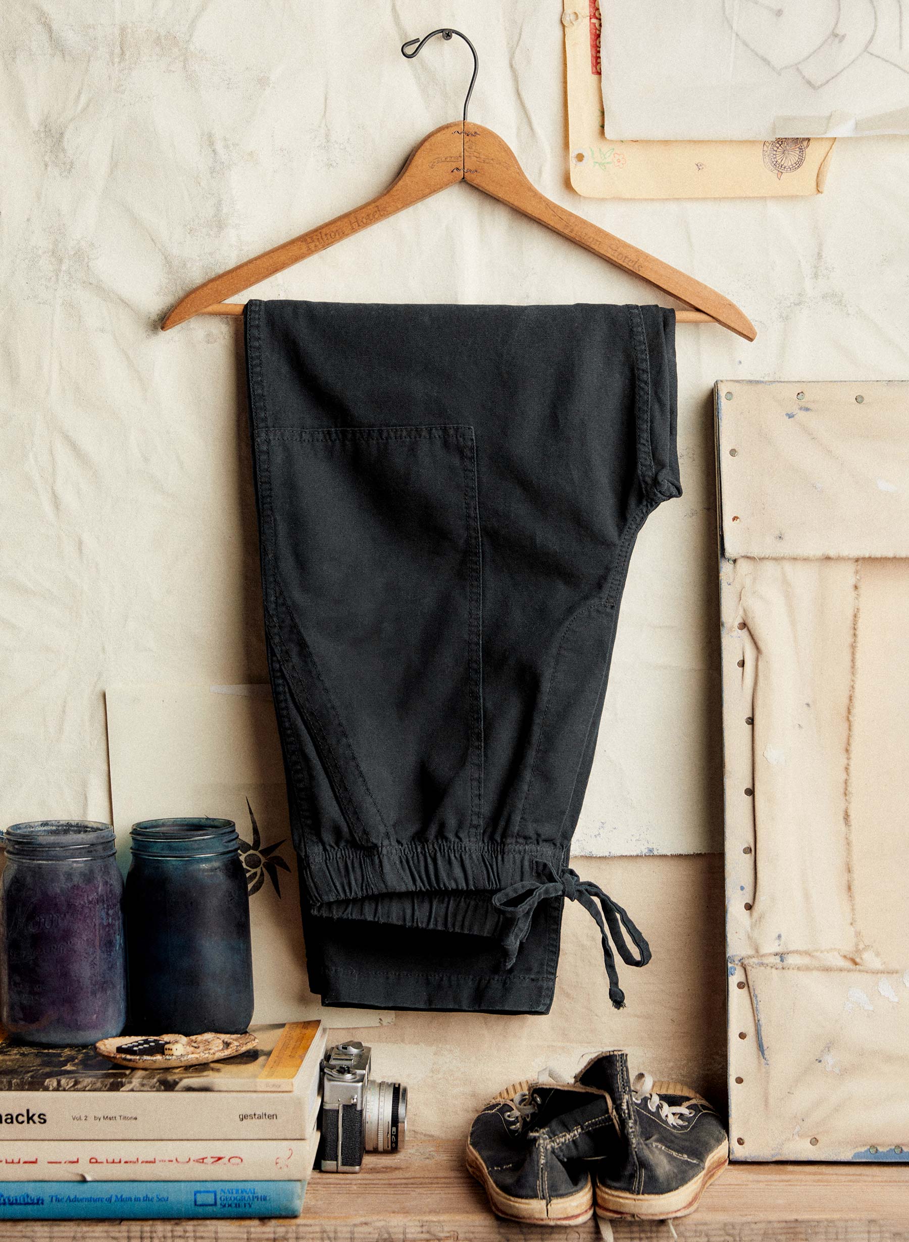 the ventura chore pant in faded black - Image 3