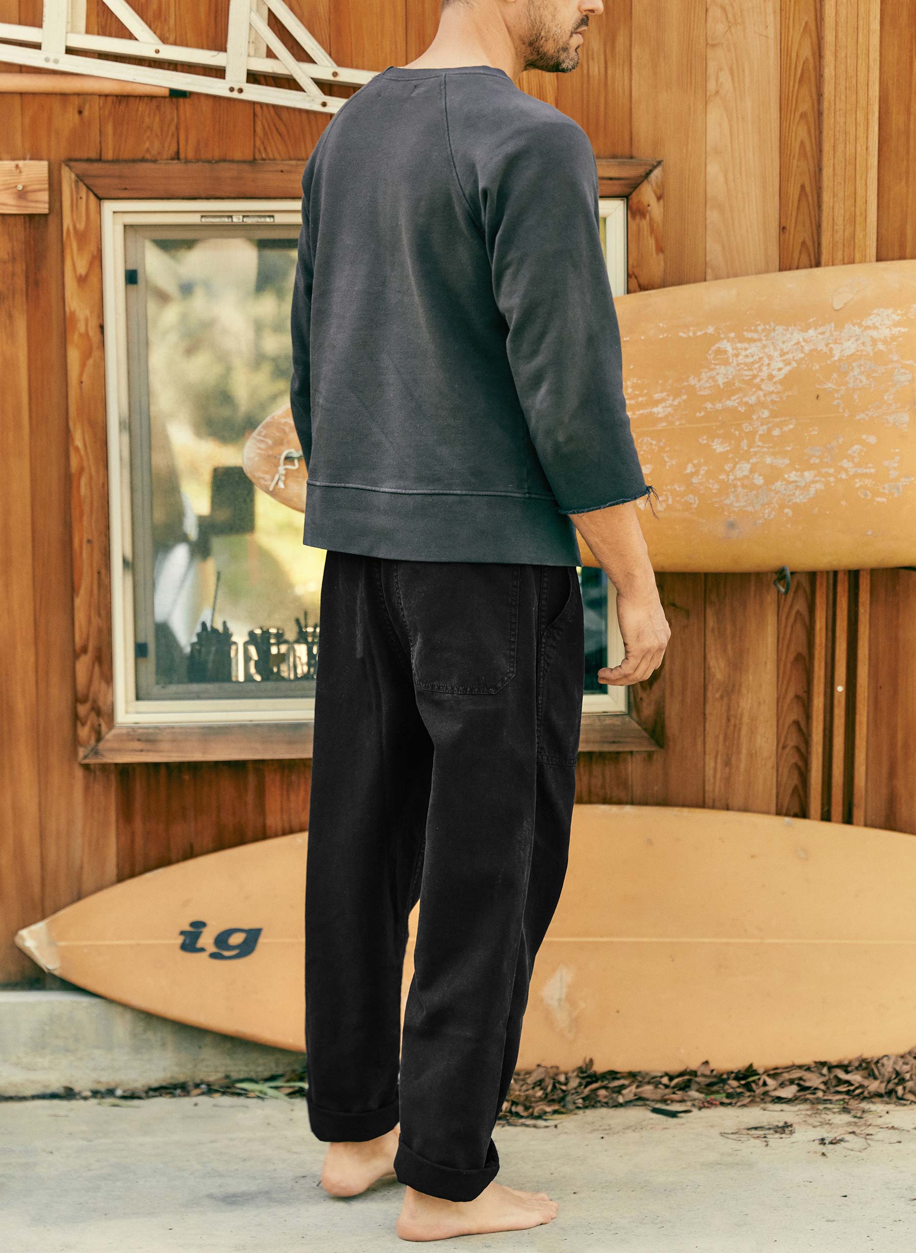 the ventura chore pant in faded black - Image 9