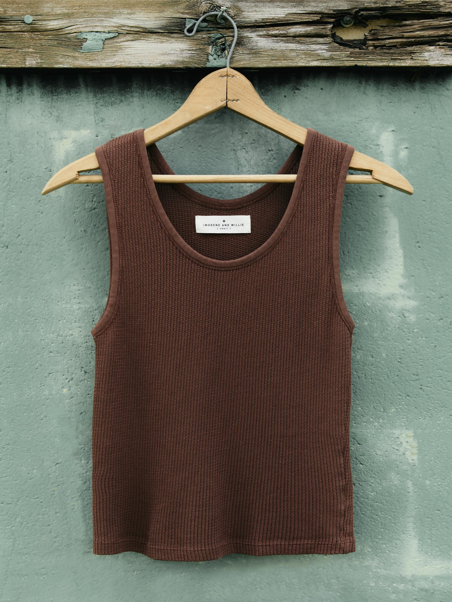 the vintage tank in open knit chestnut - Image 5