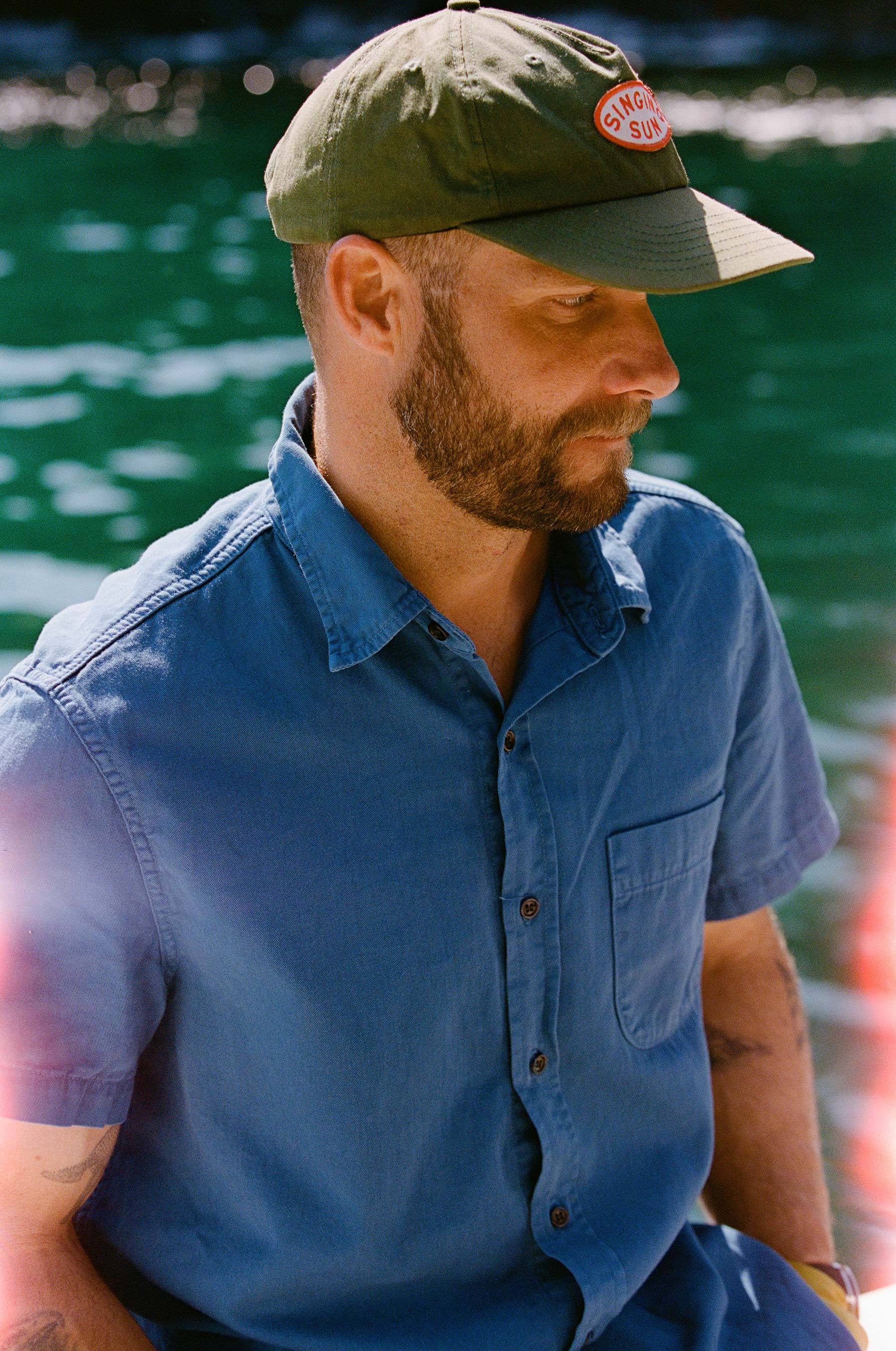 the whisper twill shirt in blue - Image 4