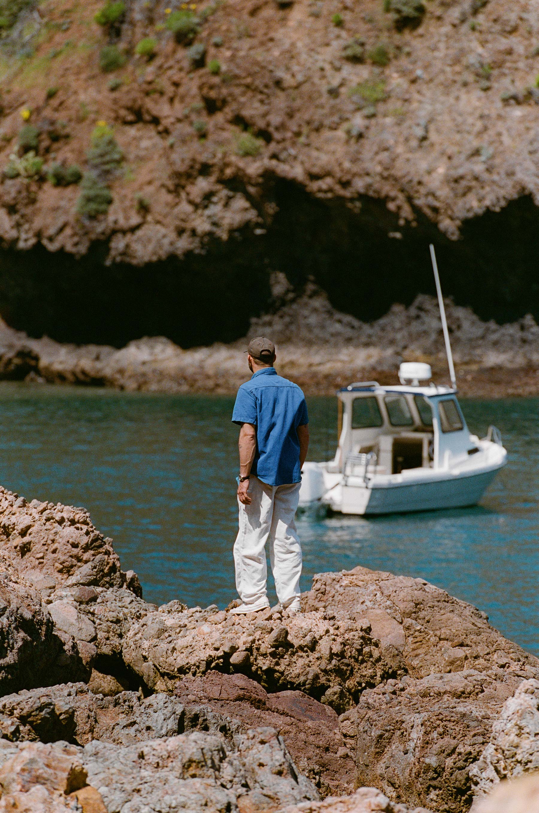 the whisper twill shirt in blue - Image 5